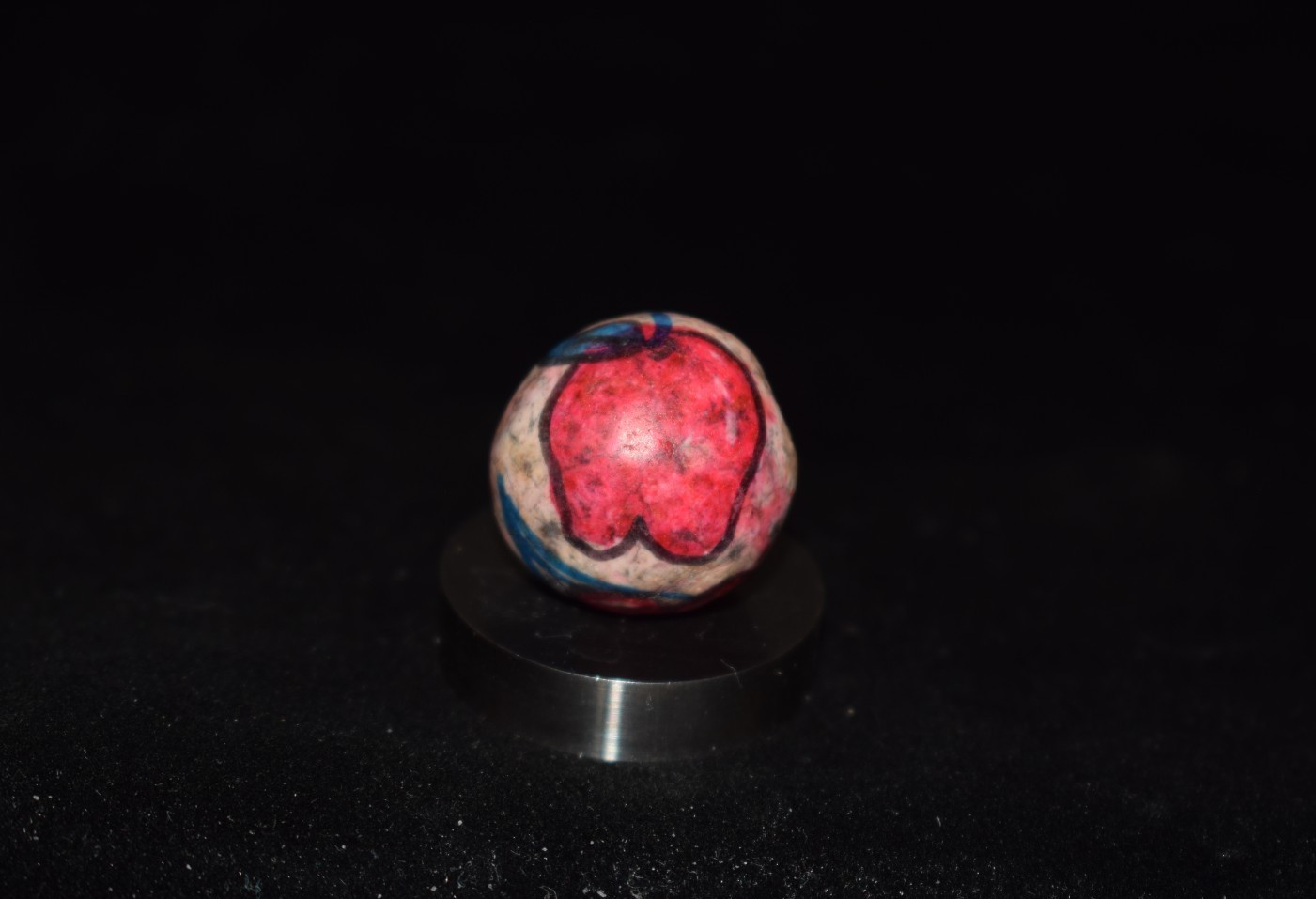 👩🏻Victorina Era Antique hand painted, fruit 🍎🍐🍒🍉clay art marble size .781″