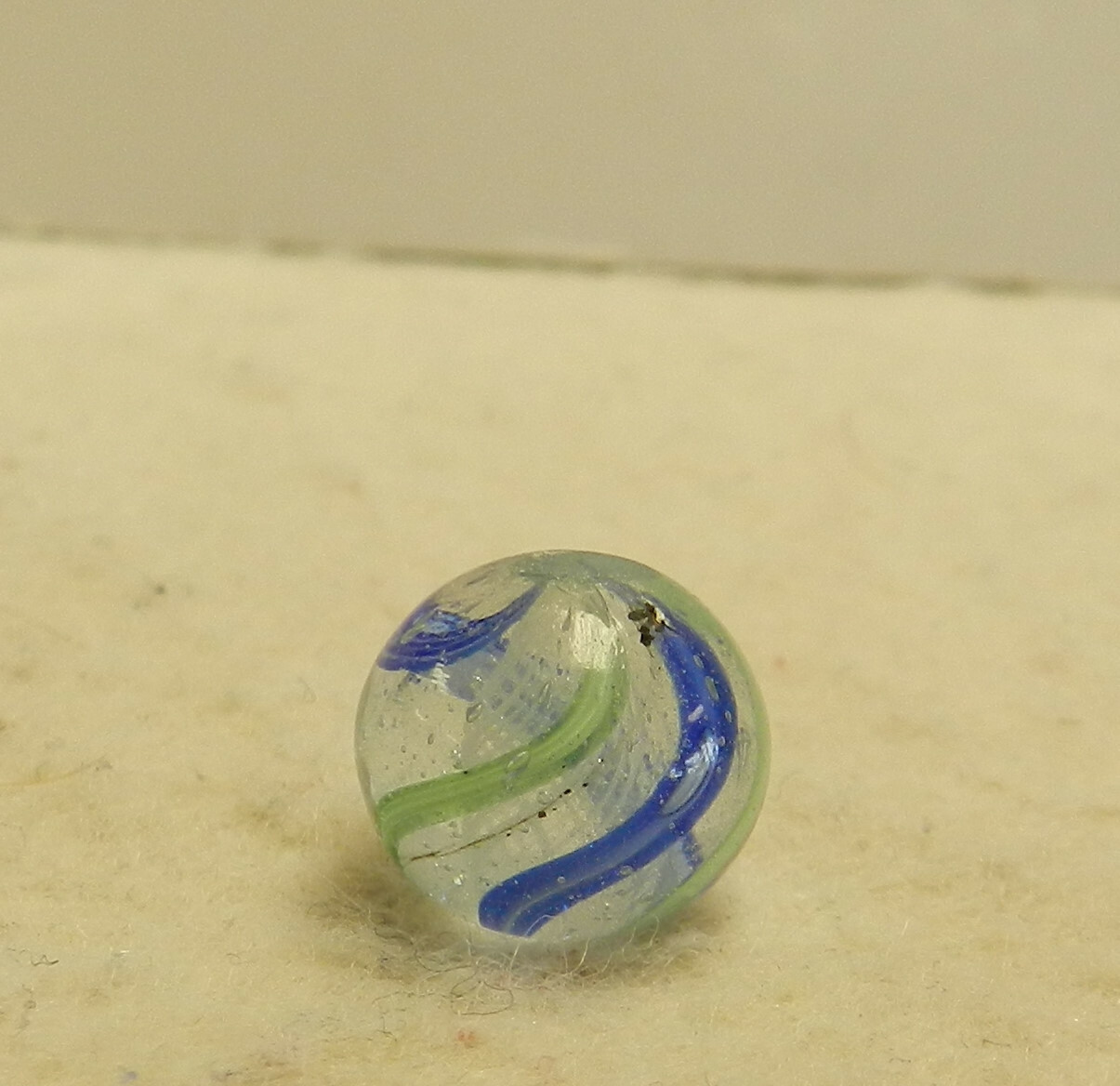 #13584m Tiny .46 Inches Peewee German Handmade Swirl Marble