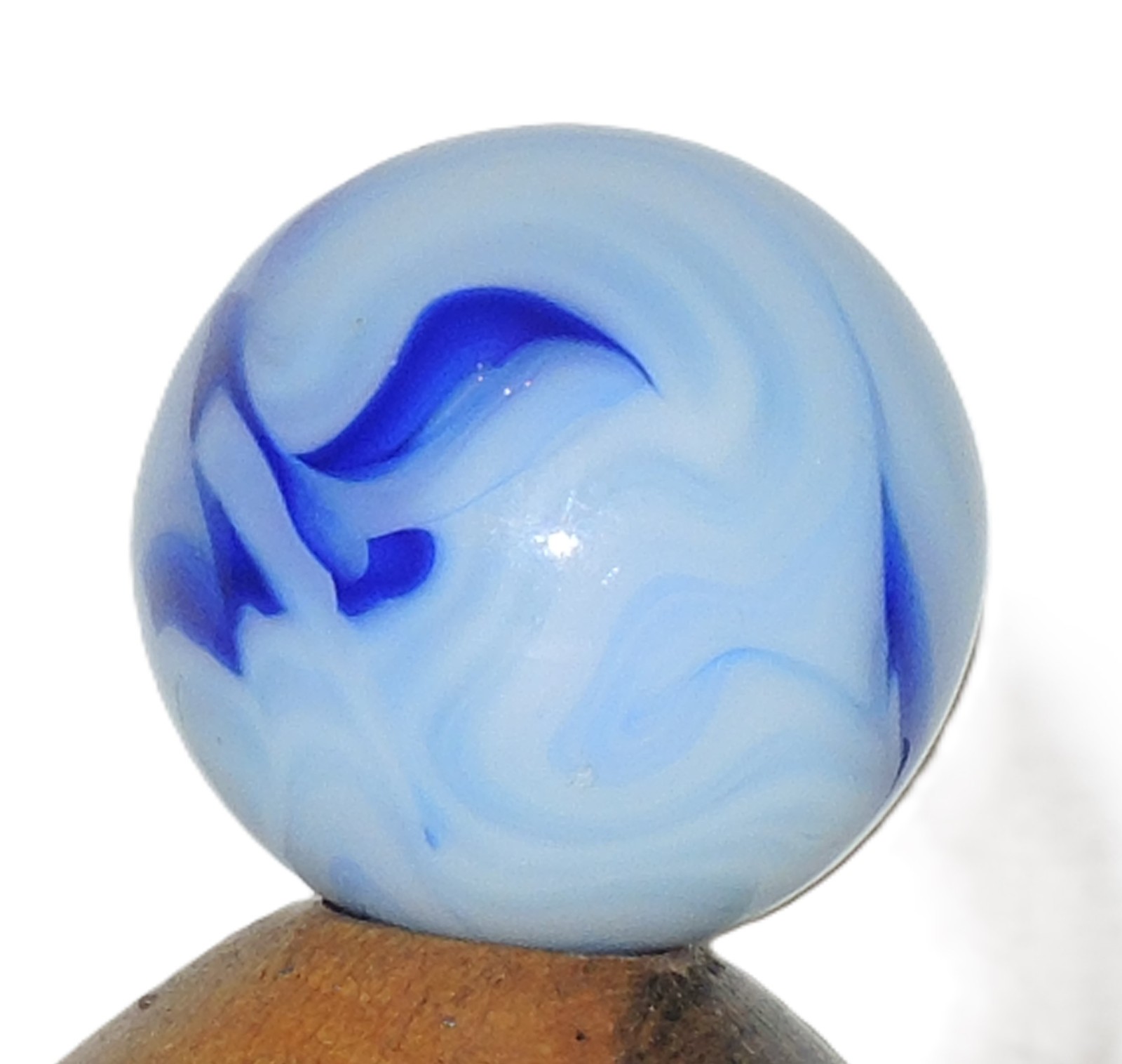 17/32” Killer Busy Ravenswood Blue Raven Flames & Swirls Marble