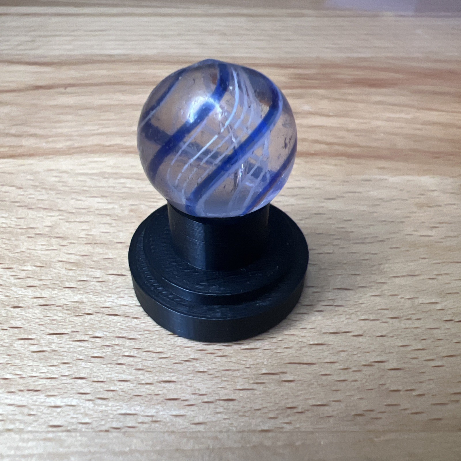 Antique German Handmade Latticinio Marble
