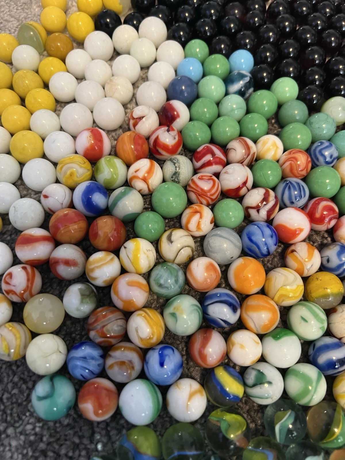 Vintage Marbles 350 Lot Dif Sizes