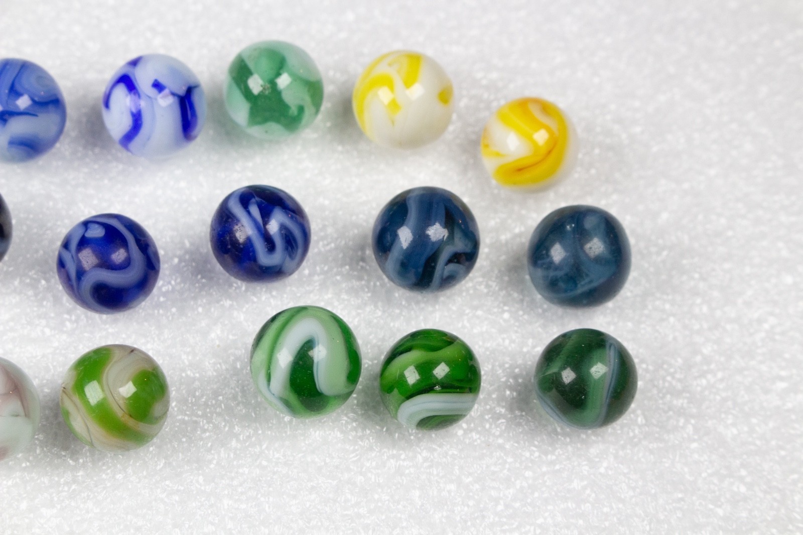 Vintage Marbles Lot of x19 Alley Agate, etc. West Virginia Swirls nice mix