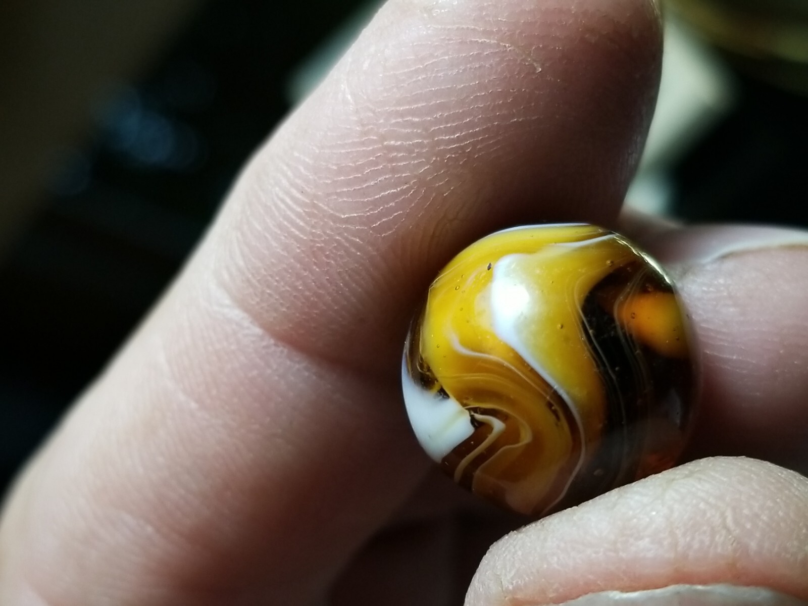 Christensen – 19/32″ – Striped Transparent Swirl – Mint Condition