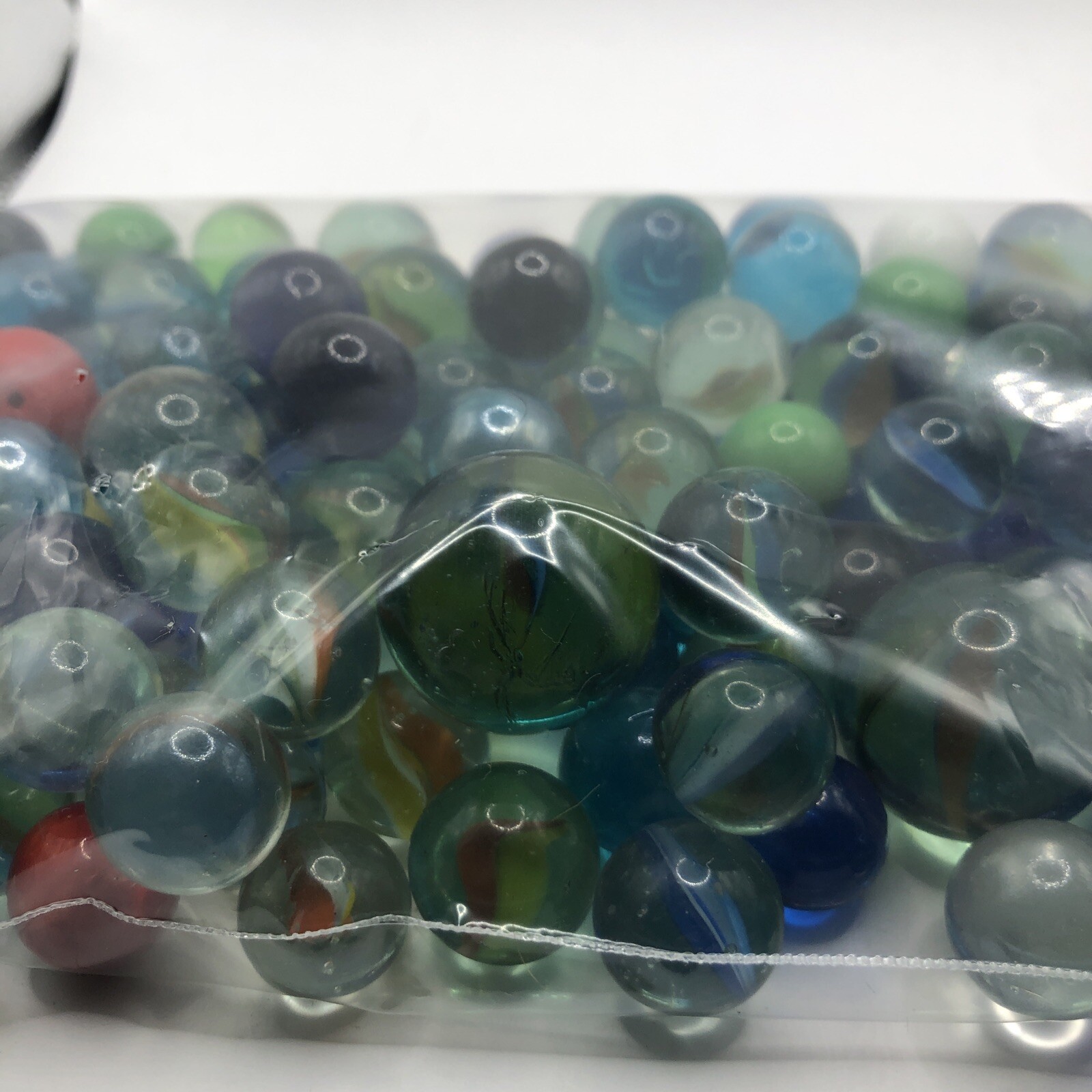 Lot Of Vintage Glass Swirl Marbles Mixed Tones 1.9LB BAG