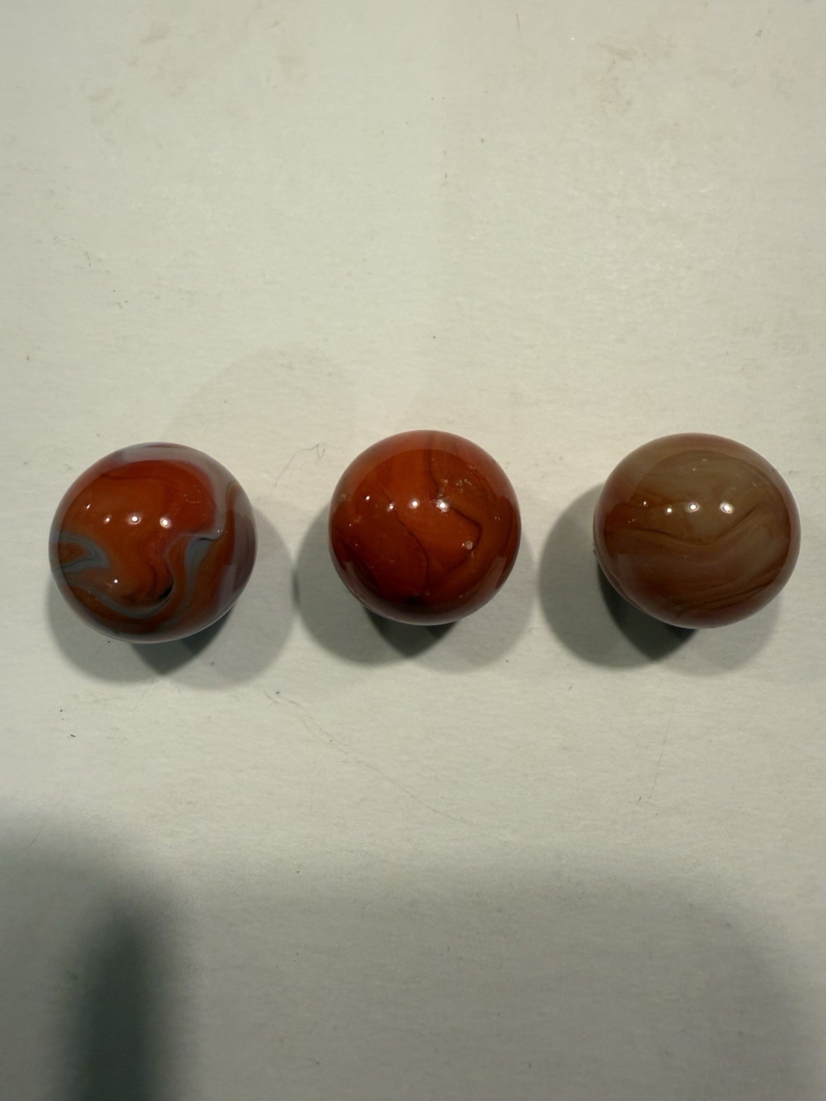 Vintage Mixed Lot of 11 large marbles / various makers & colors