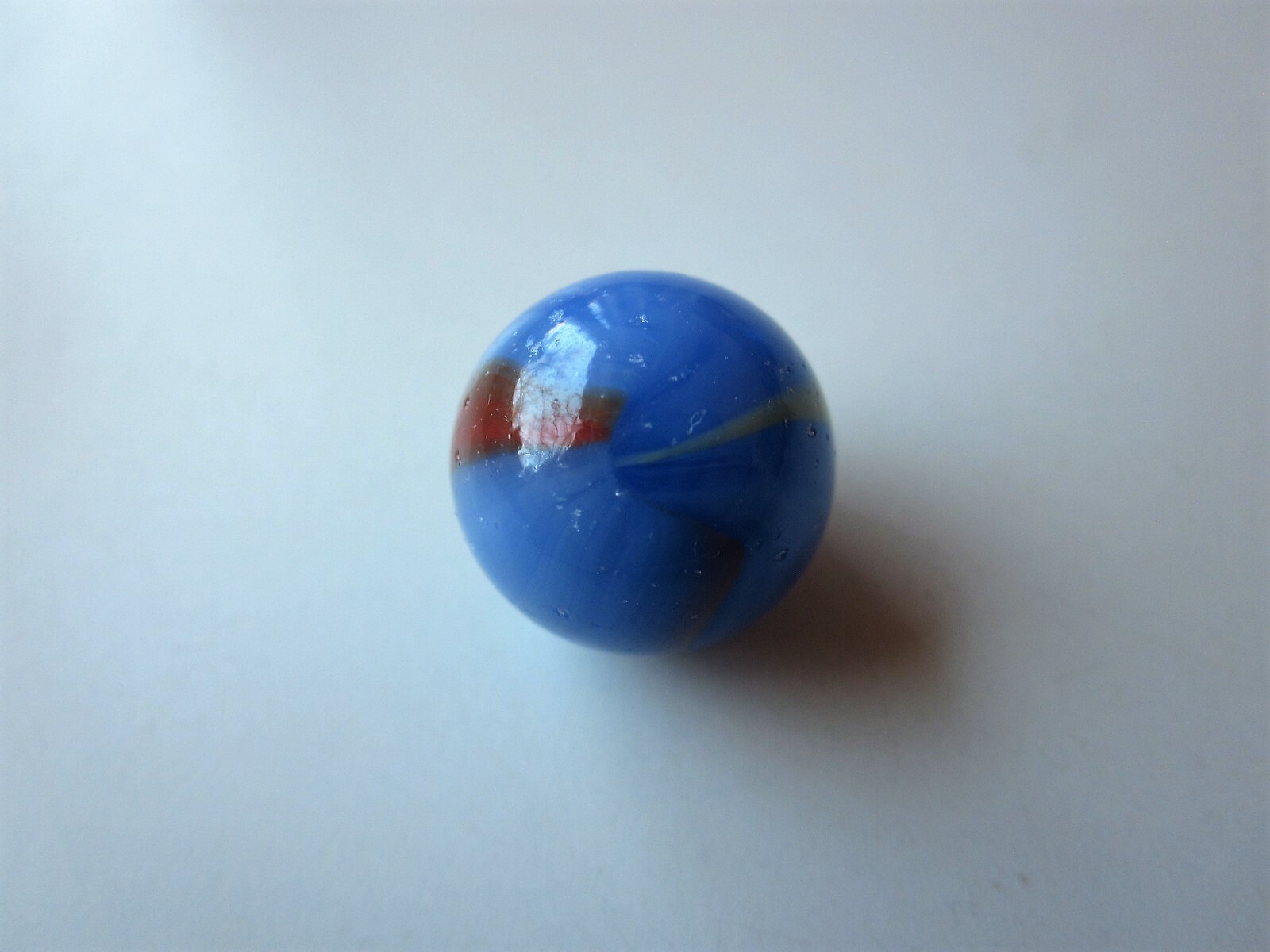 beautiful sky blue white with colored tornado SHOOTER Swirl Vintage Marble 18/19