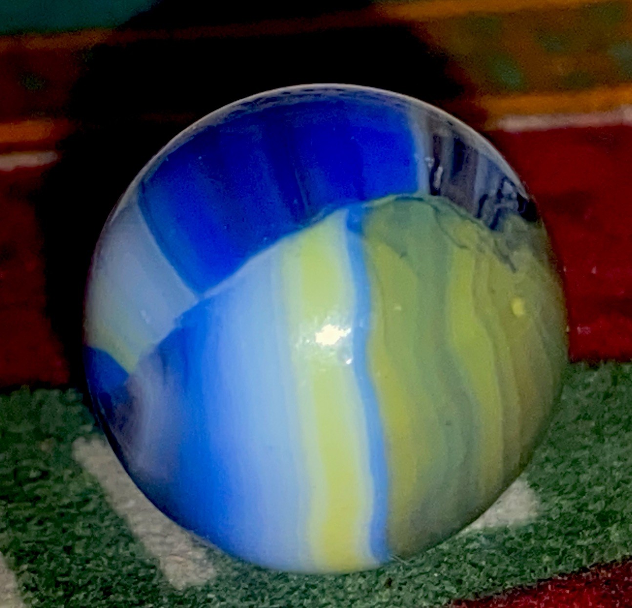 😎“Shooter”Vintage Marble King “Blended Hercules”Marble-Mint.63 St.Mary’s-HTF#45