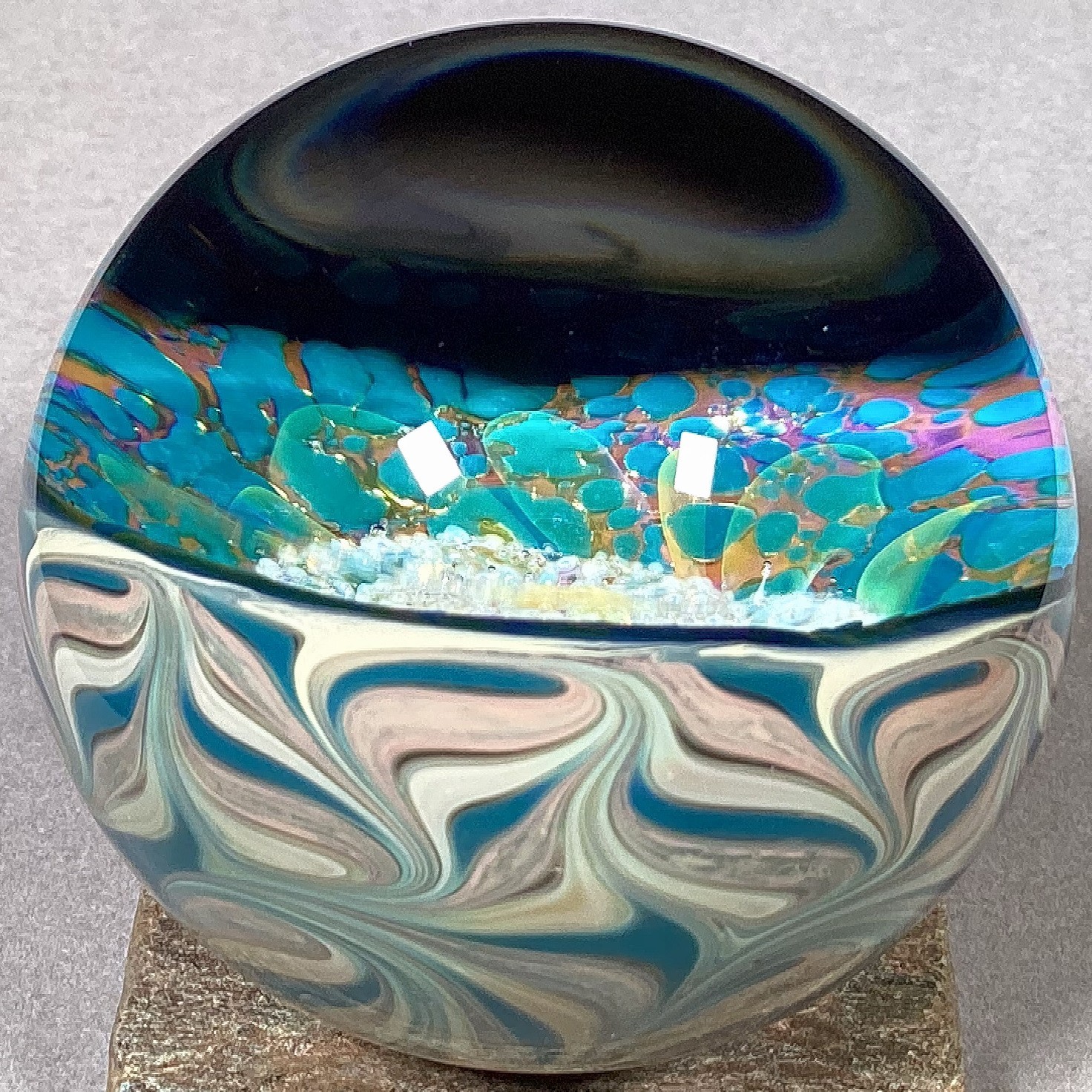Vortex Marble Handmade by Bill Grout 2.16″ Spare Galaxy 062126 Boro Glass