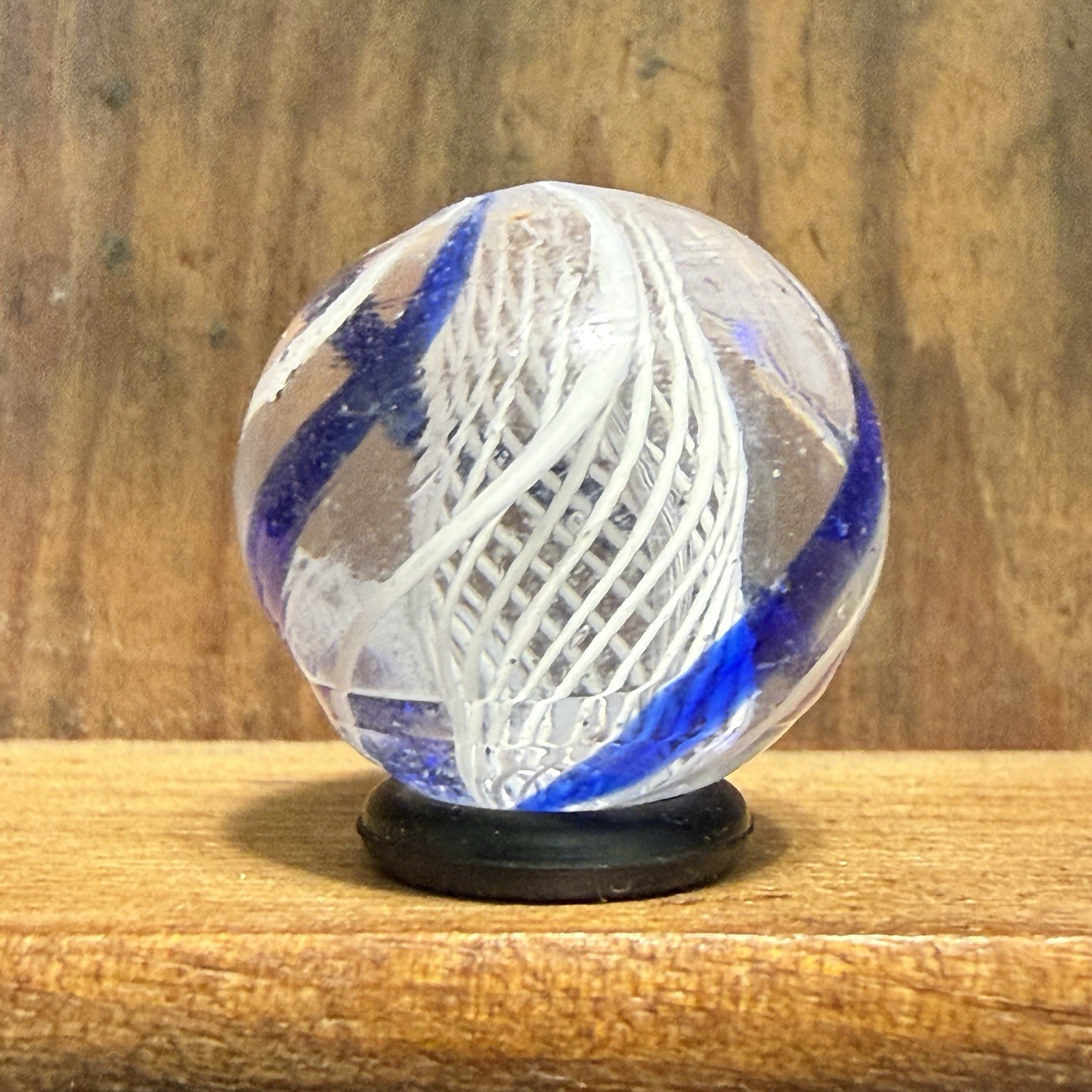 Antique German Handmade Latticinio Core Marble 5/8” Near Mint(+) | 281