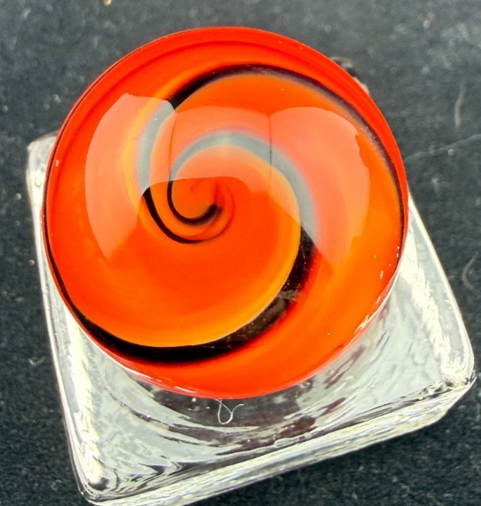 Steve Willis 2006 Handmade Lampwork Art Glass Marble 1.05″ Near Mint Signed W6