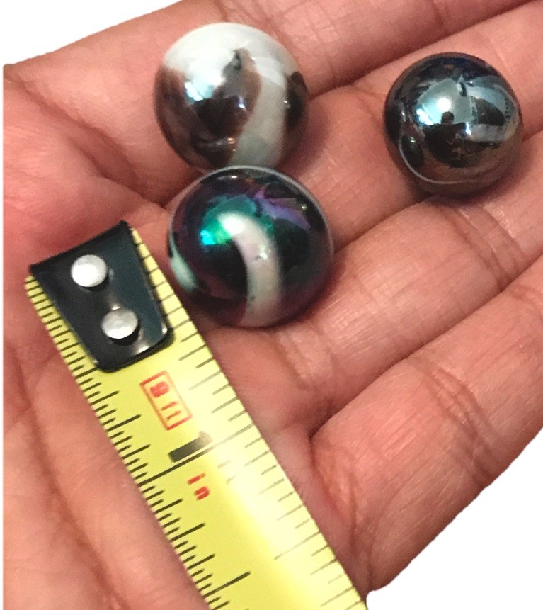 Galaxy Metallic Milky Way Swirl VNTG Marbles—Lot Of 24