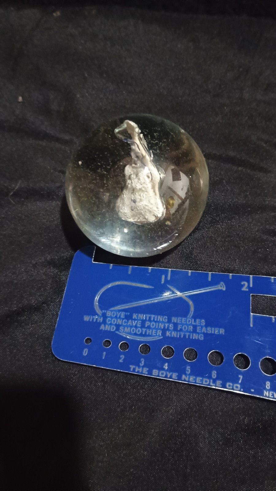 Ray Laubs Elephant Sulphide Marble Signed On Bottom