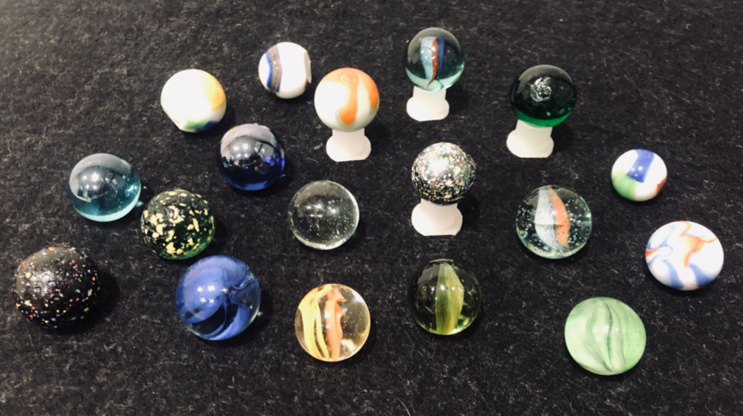 🔥Estate Vintage Marbles 1in = .75 in Agate Mica Shooters Etc. Lot🔥