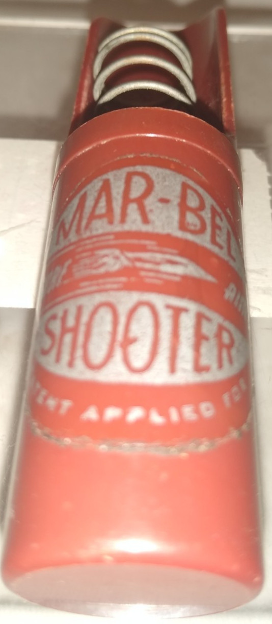 VINTAGE MAR-BEL MARBLE SHOOTER BROWN PLASTIC WORKS