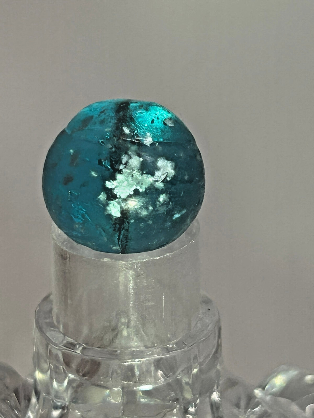 Antique German Aqua Blue Mica Marble 5/8″ Near Mint+ M4