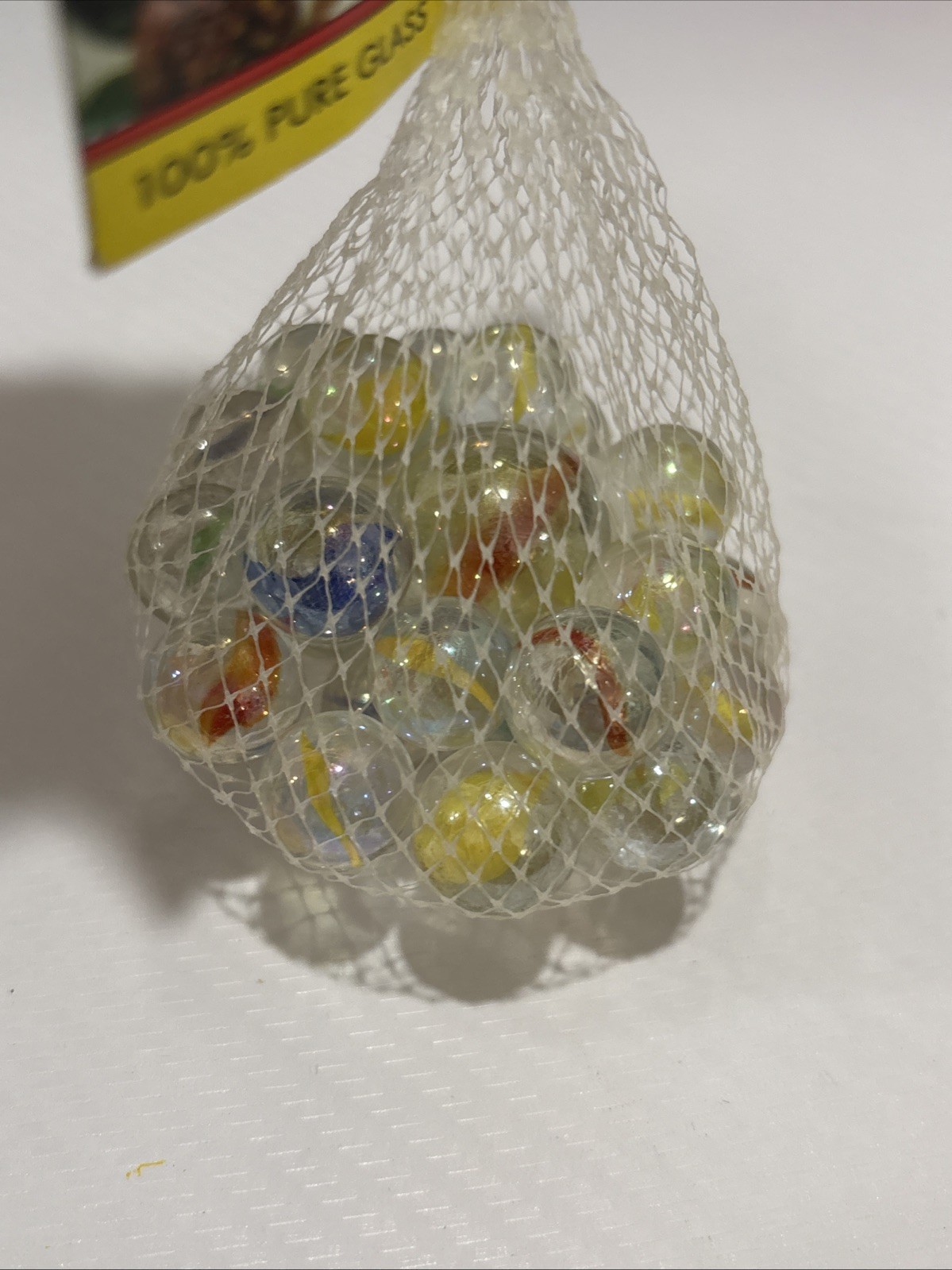 “FLAMES” VACOR MEGA MARBLES Vintage 1990s Net Bag 24 16mm/1 25mm Shooter