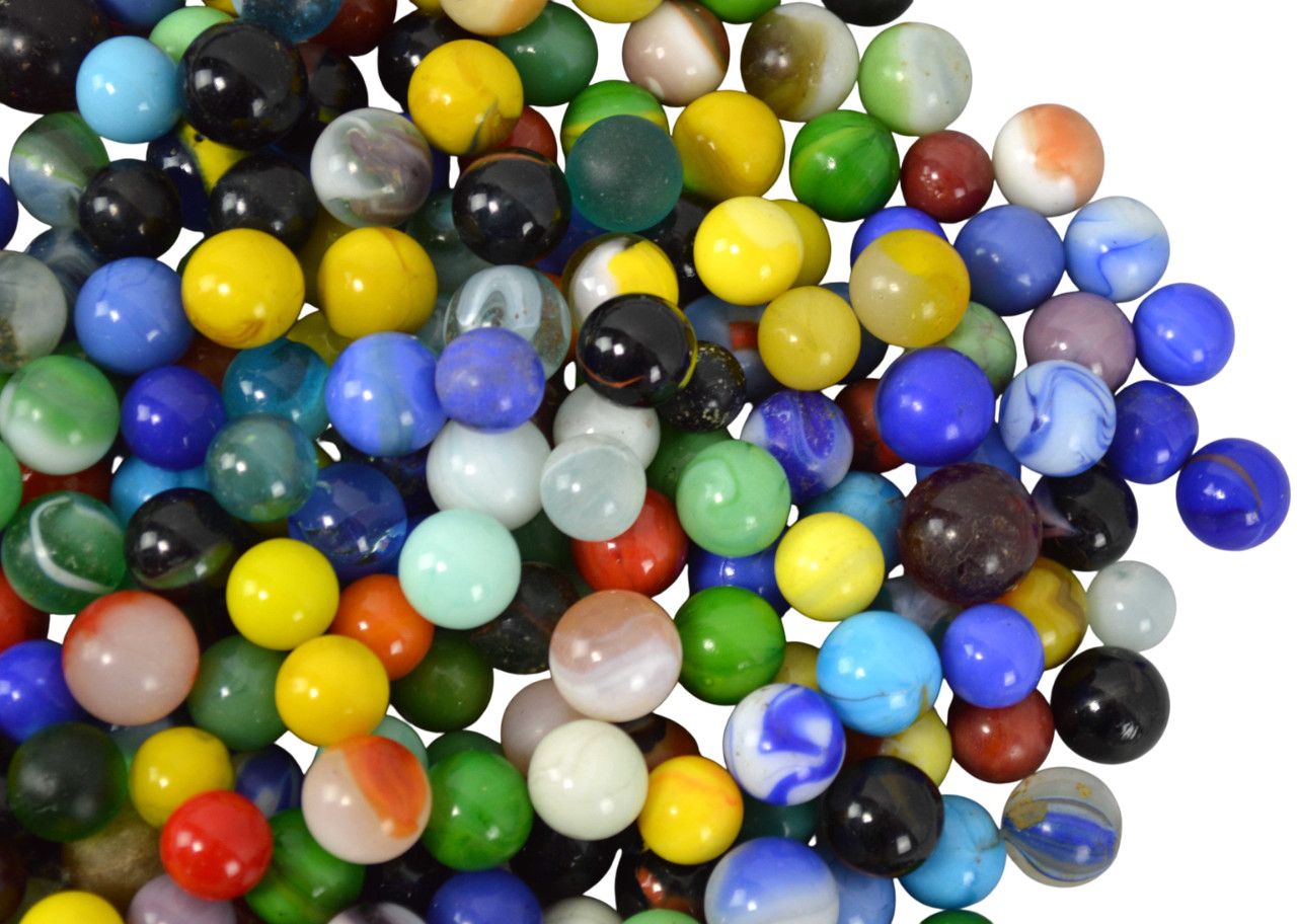 Vintage Player Marble Lot 300+ Mix Variety Unique Collection 13mm-16mm