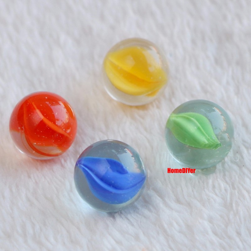 Colour Glass Marble Balls Traditional Vintage Classic Kids Toys Games Decoration