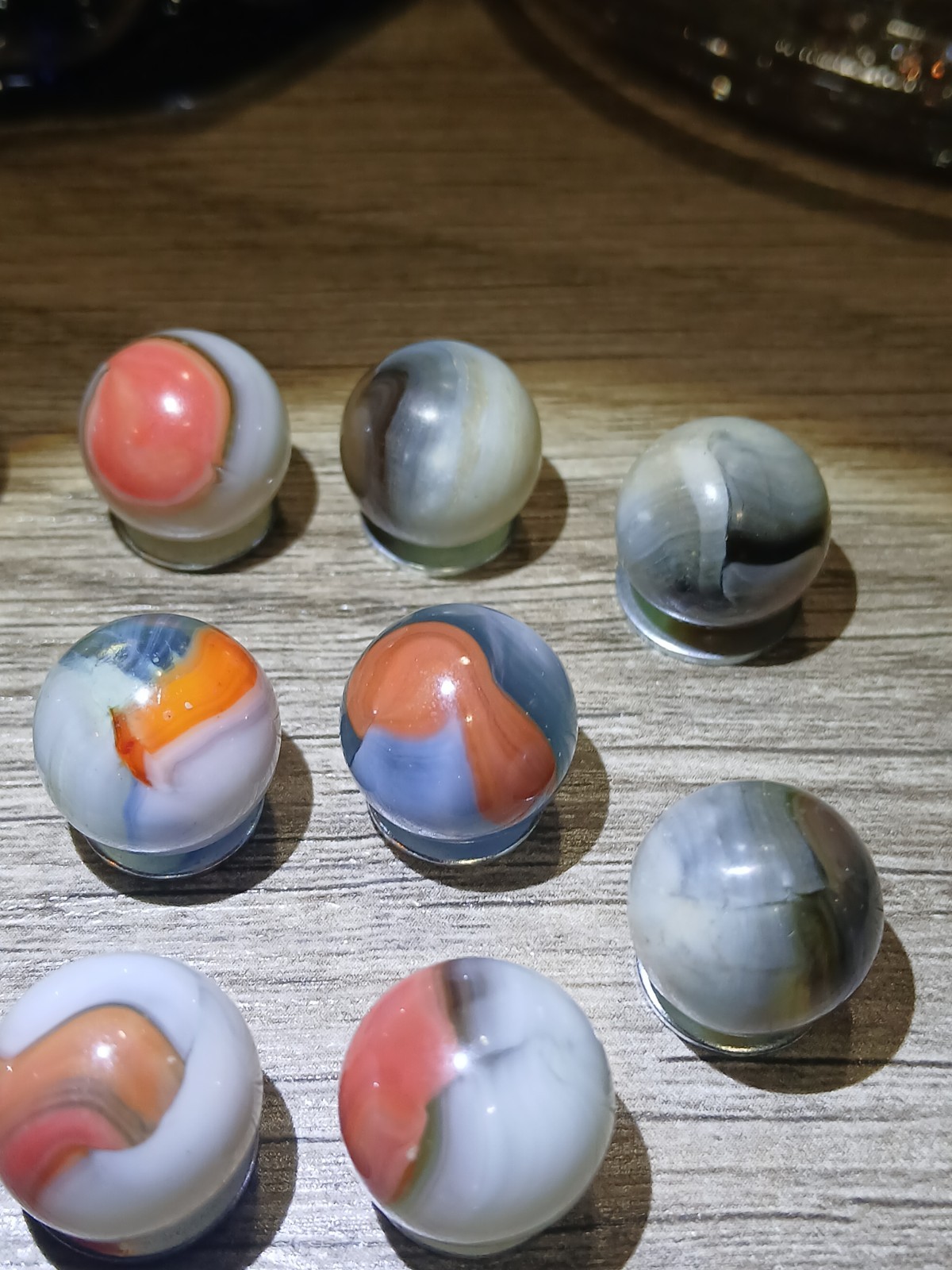 Vintage Vitro Agate Tri-lite Elite Exotic “Fancy Conqueror” Lot Of 17
