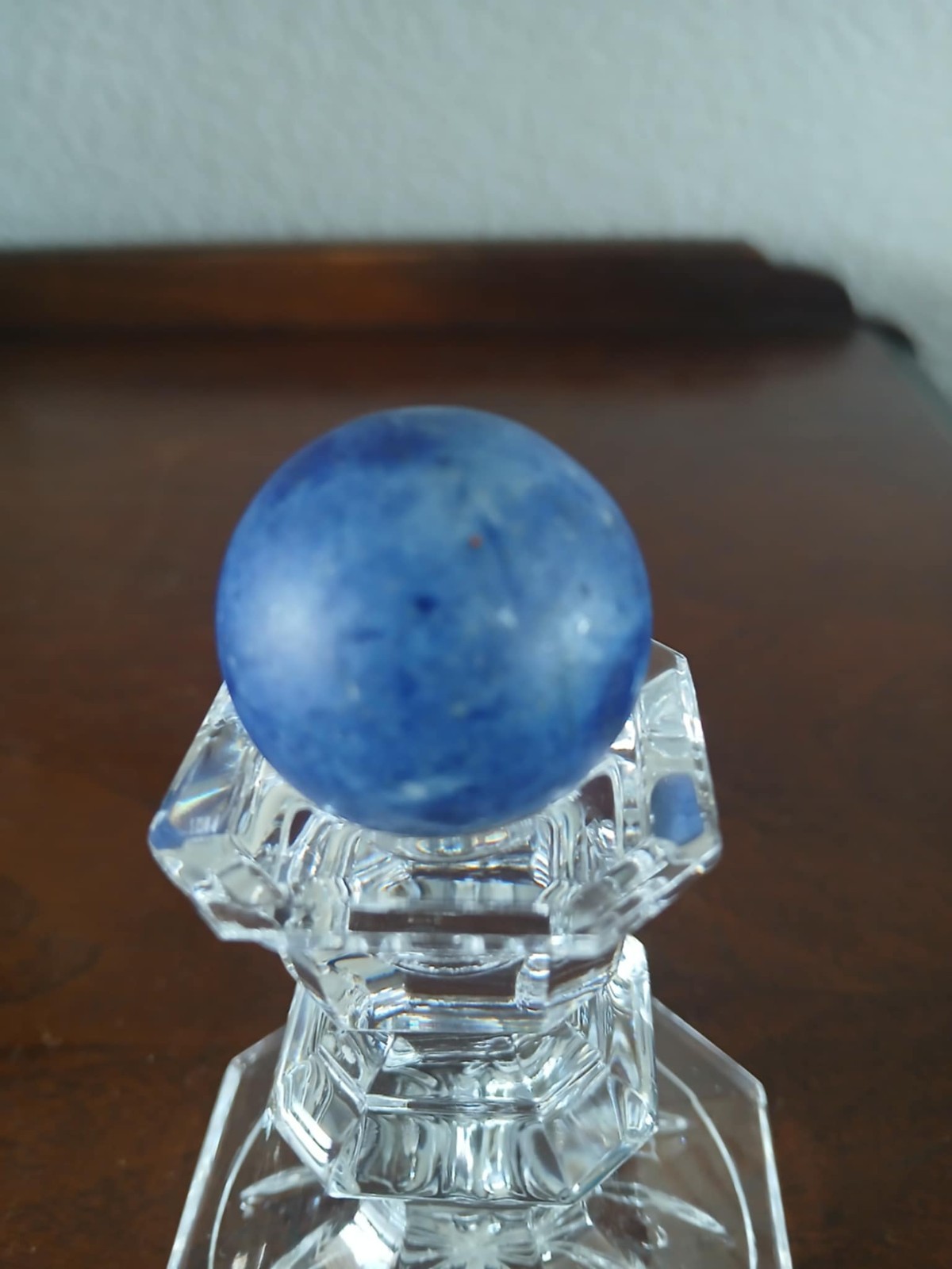 Antique Bennington Pottery Cobalt Blue Marble, Excellent Condition 1.25 Inches