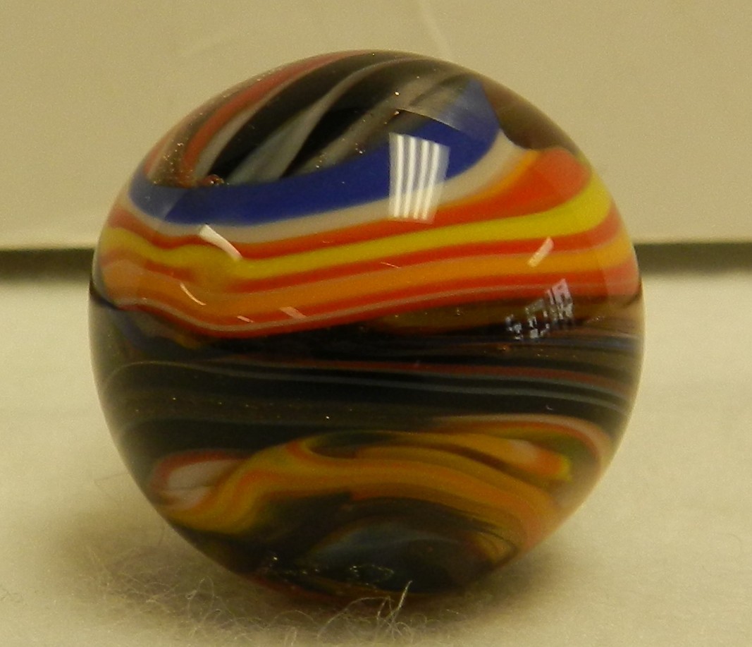 #2036m Nice Handmade Contemoporary Keith Baker Marble With Lutz .94 In 2024