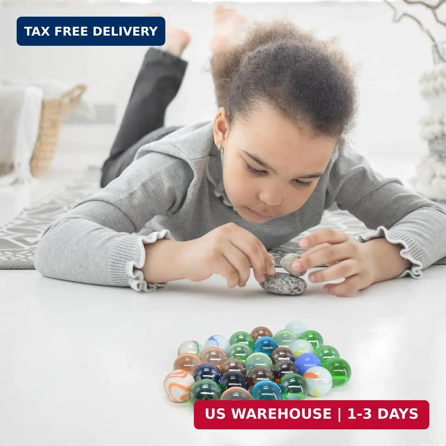 12-Piece 1″ Shooter Marbles, Assorted Colors & Patterns for Kids & DIY