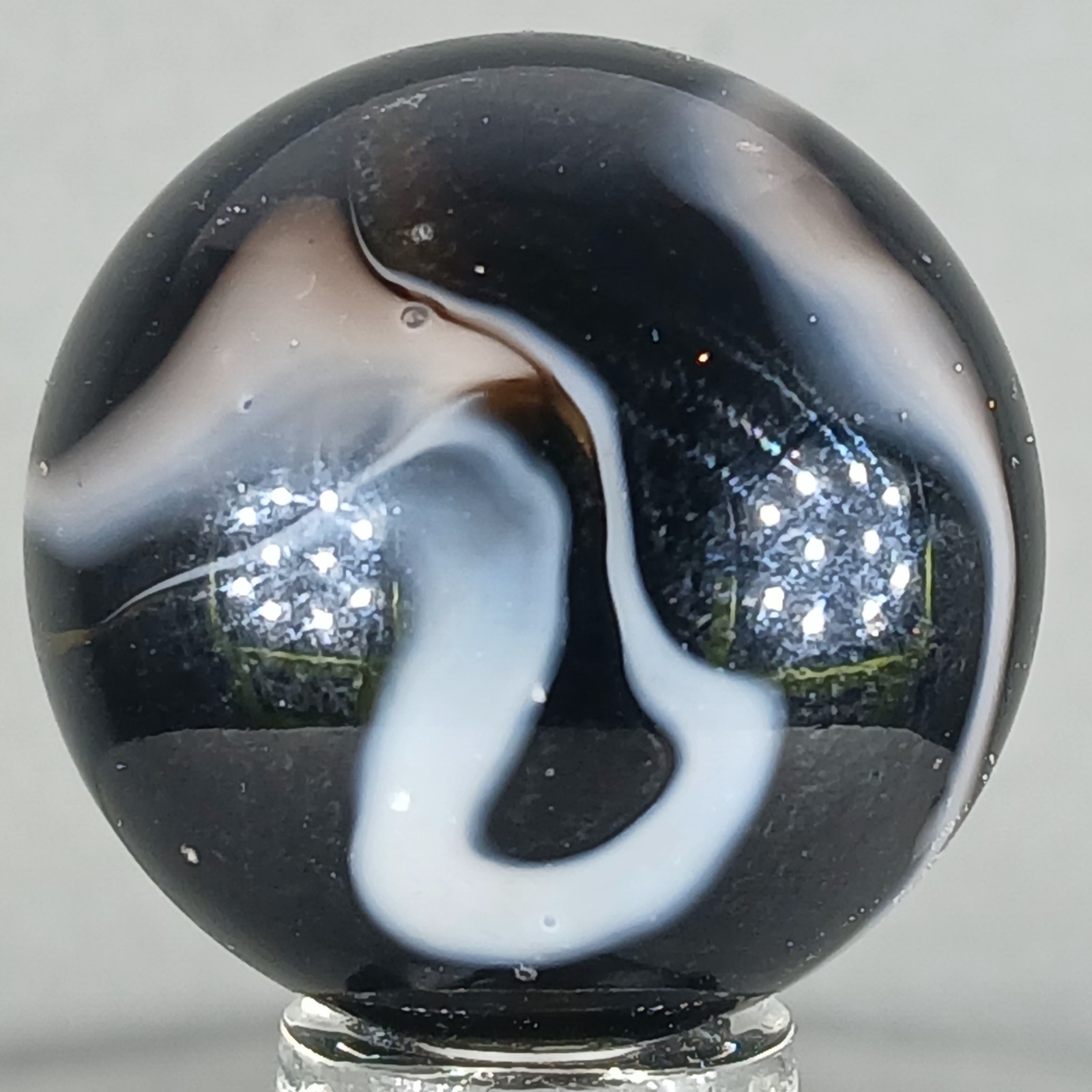 Large Vacor Zebra Marble .97 Inches Near-Mint Condition Condition