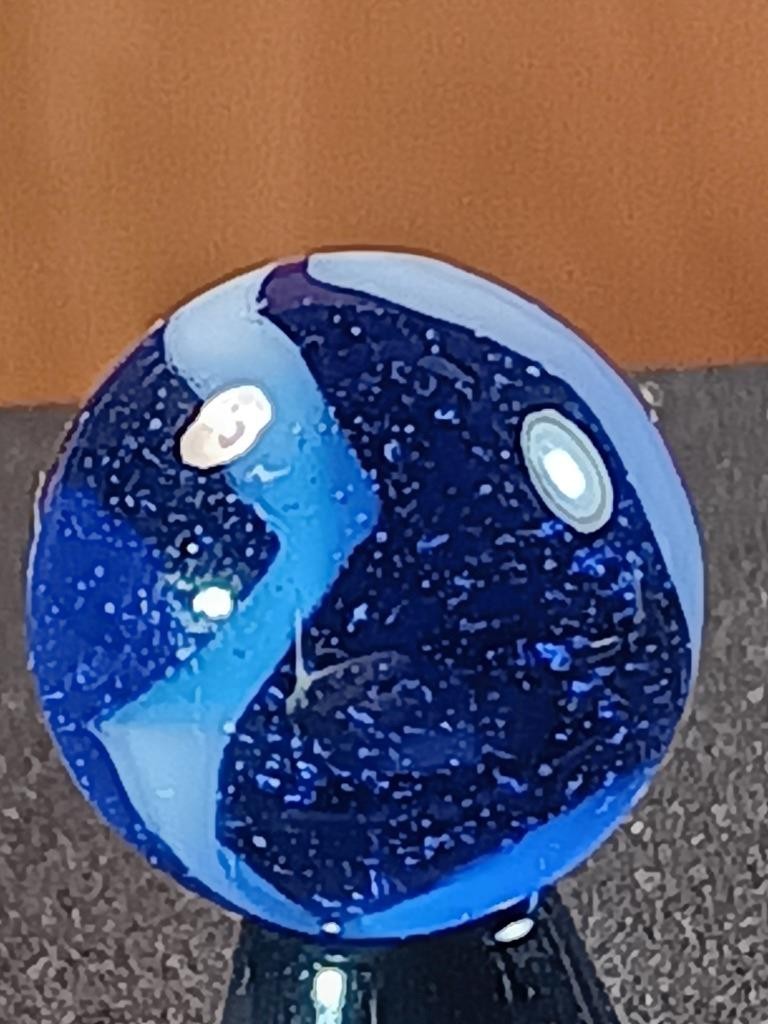 5/8″ Vacor Transparent Cobalt Sapphire Blue Jay Pearl White Serious Marble B232