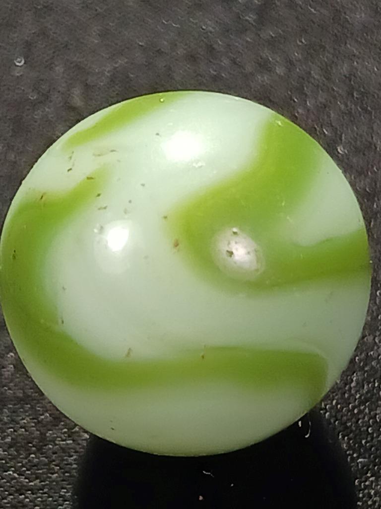 Alley Christensen .57″ Antique Green Mint Swirl Near Mint Serious Marble A190