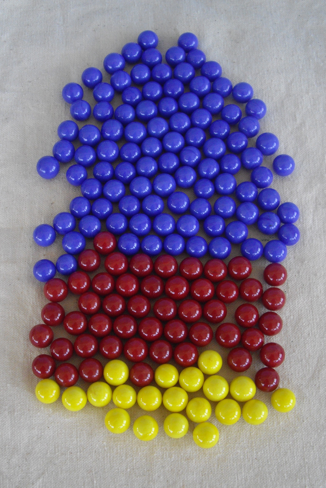 Superman Peanut Butter Jar 150 Marbles Red & Blue & Yellow Free Shipping in USA