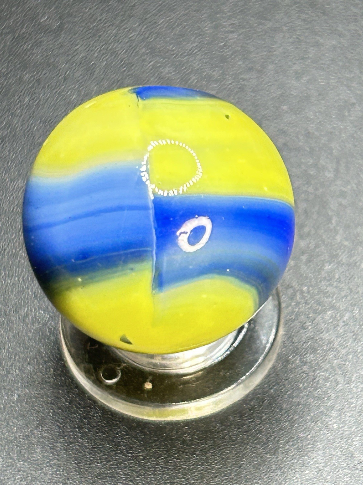 Vintage Marble King St. Mary’s Cub Scout Rainbow Marble 0.866”