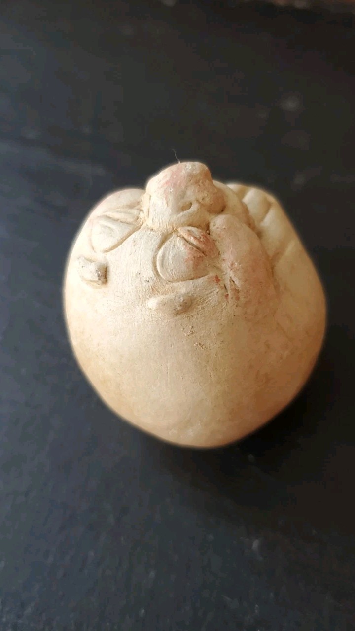 Clay Carved Marbles Expressions Round Shape With Anthropcmorphic Whimsical