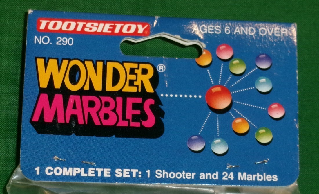 Vintage 1991 Tootsietoy Wonder Marbles Sealed Complete Set 1 Shooter 24 Marbles