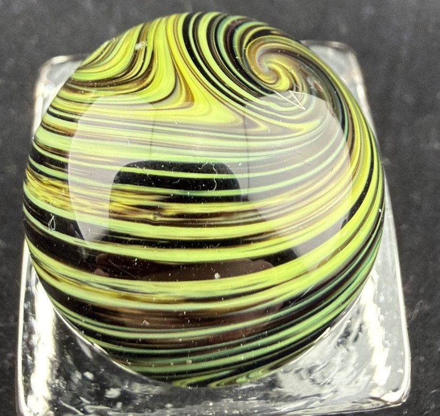 Steve Willis 2007 Handmade Lampwork Art Glass Marble 1-1/32″ Near Mint Signed W7