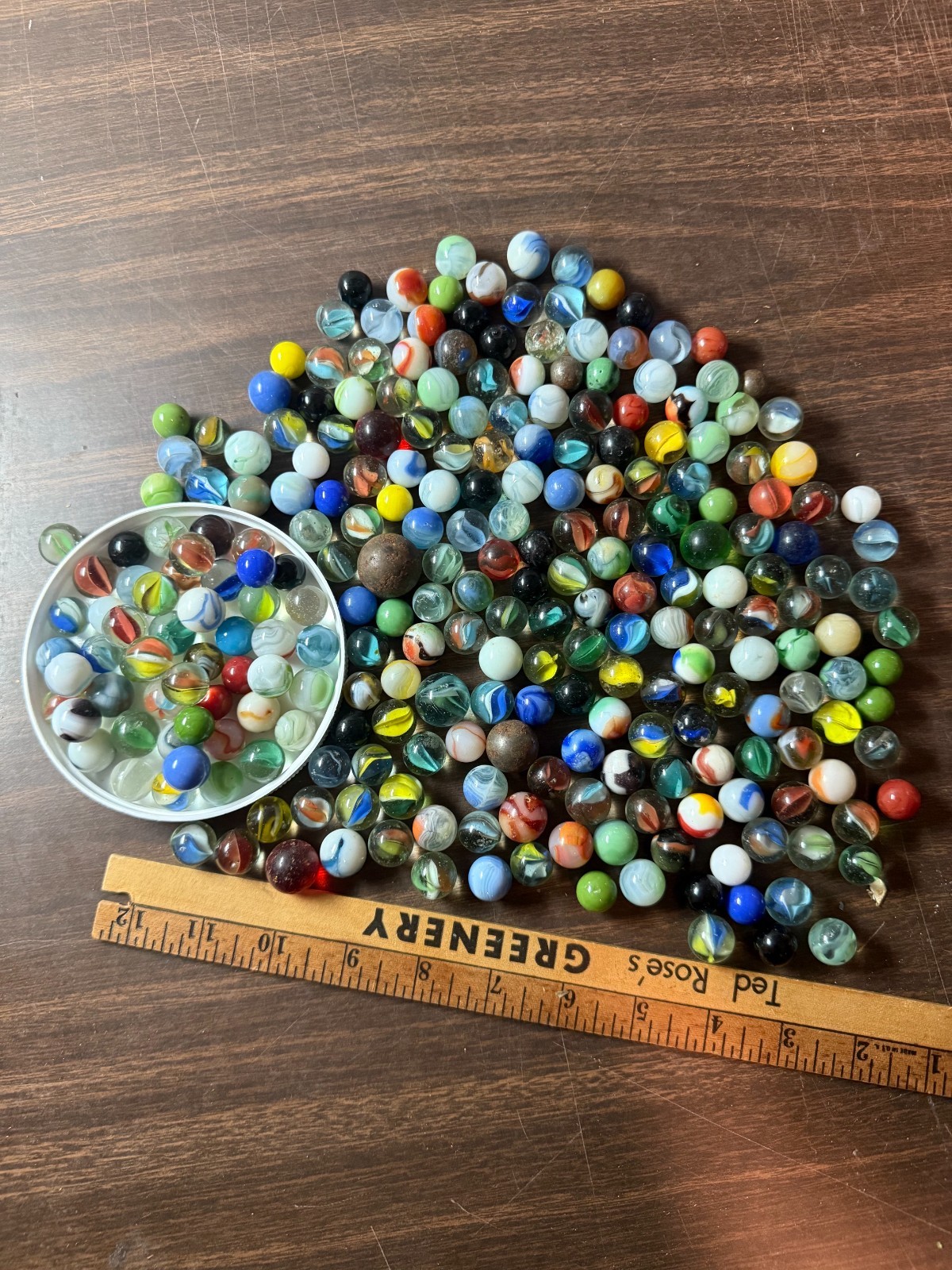 Lot Bundle of Vintage Glass Marbles Collection 250+