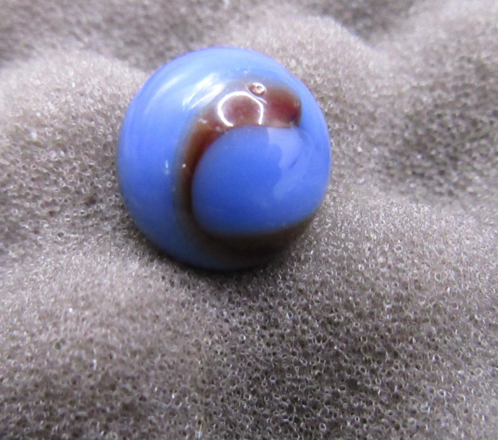ANTIQUE CHRISTENSEN SWIRL MARBLE 5/8″ Oxblood-Blue
