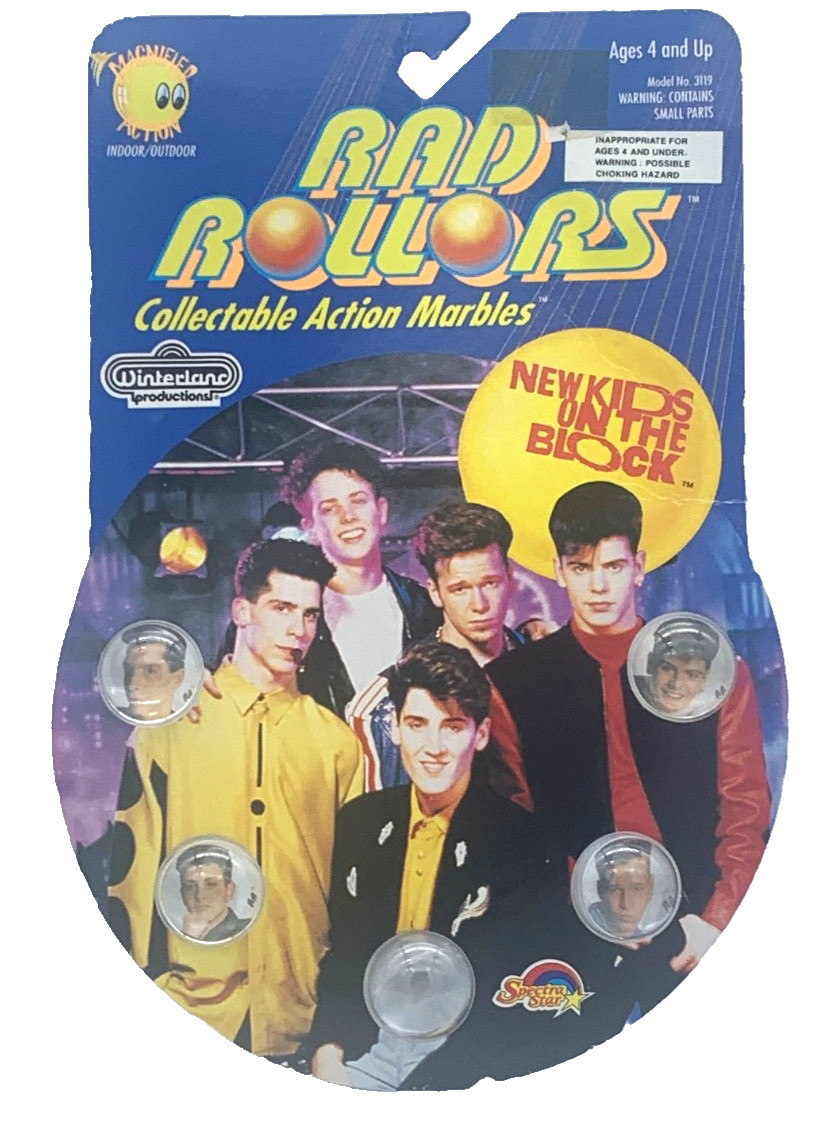New Kids On The Block Rad Rollers Collectible Marbles VTG 1990 4+ New In Box