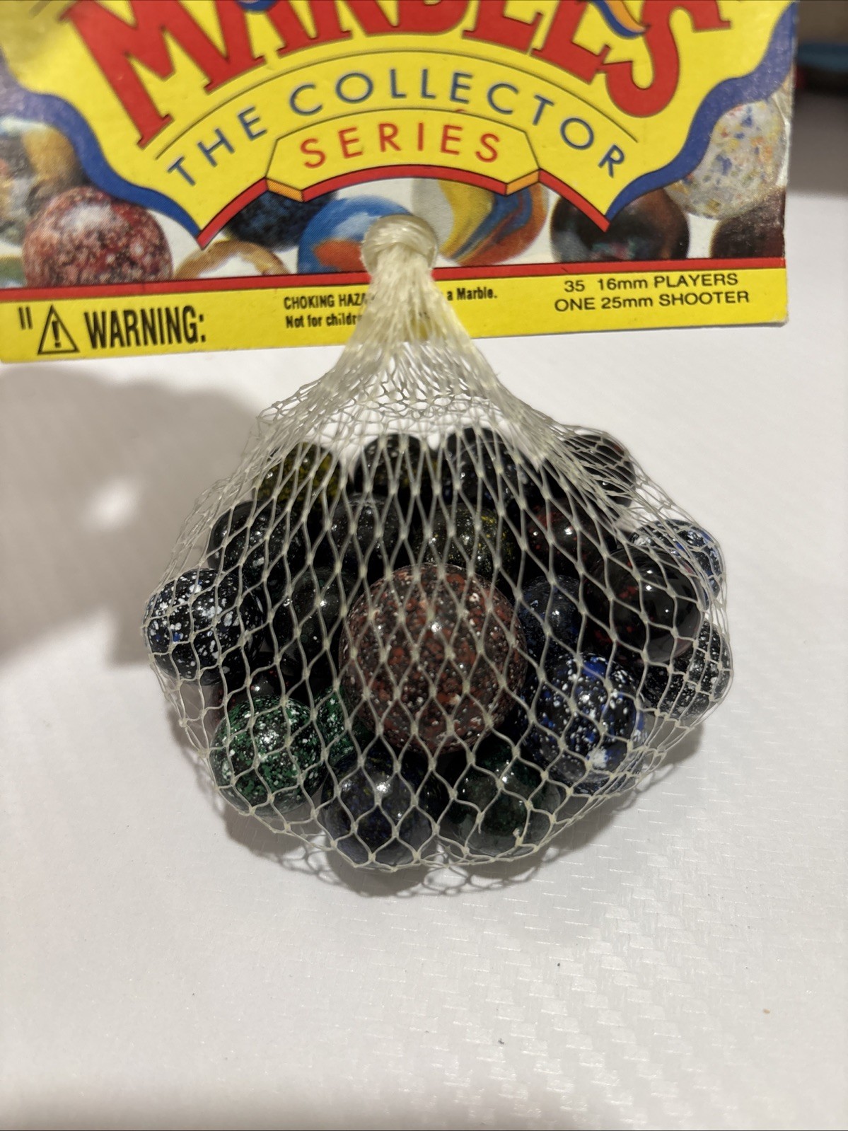 “GALAXIES” VACOR MEGA MARBLES Vintage 1990s Net Bag 35 16mm/1 25mm Shooter