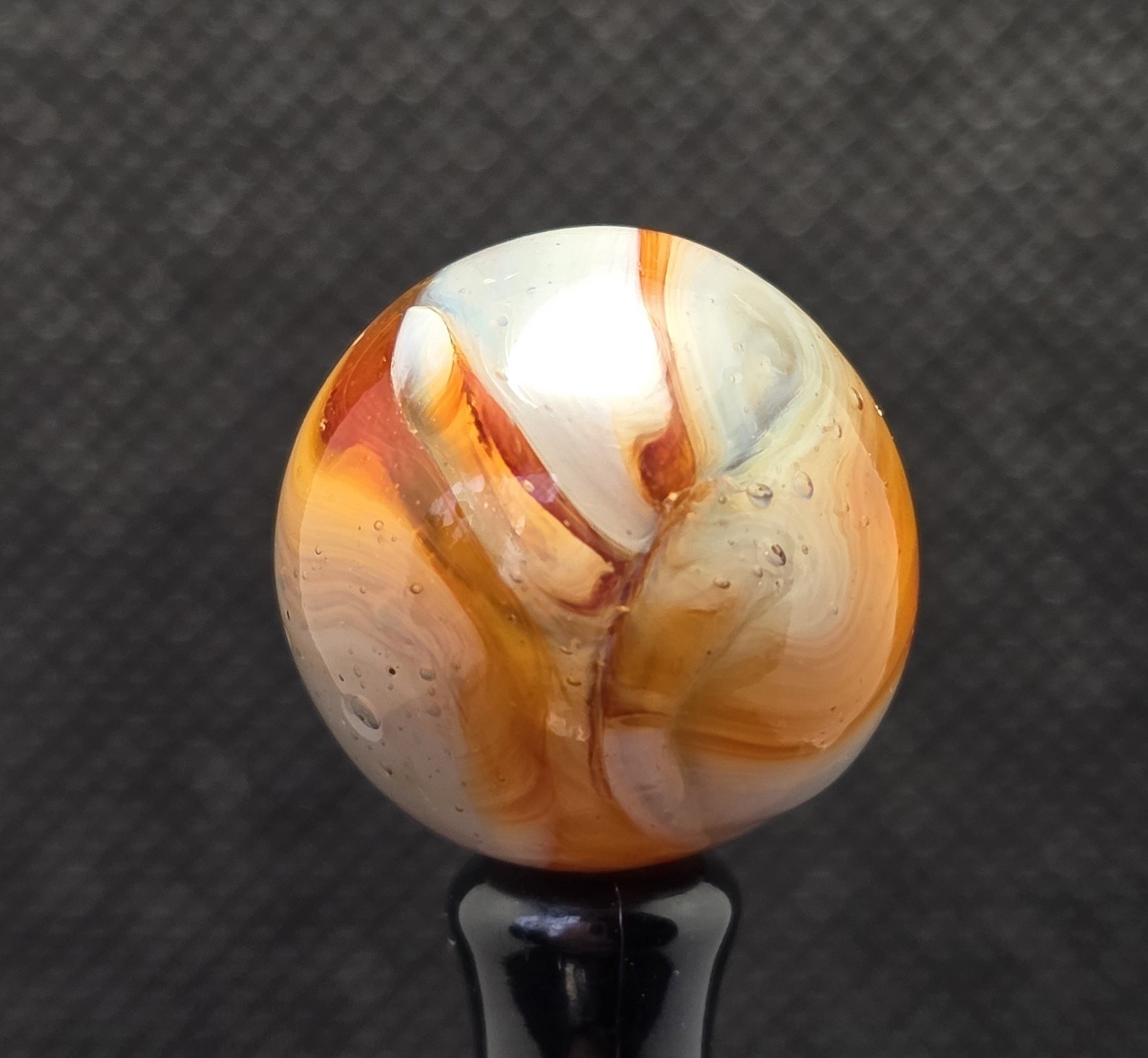 HTF VINTAGE CAIRO NOVELTY MARBLE 0.75″ SHOOTER MARBLE MINT UV