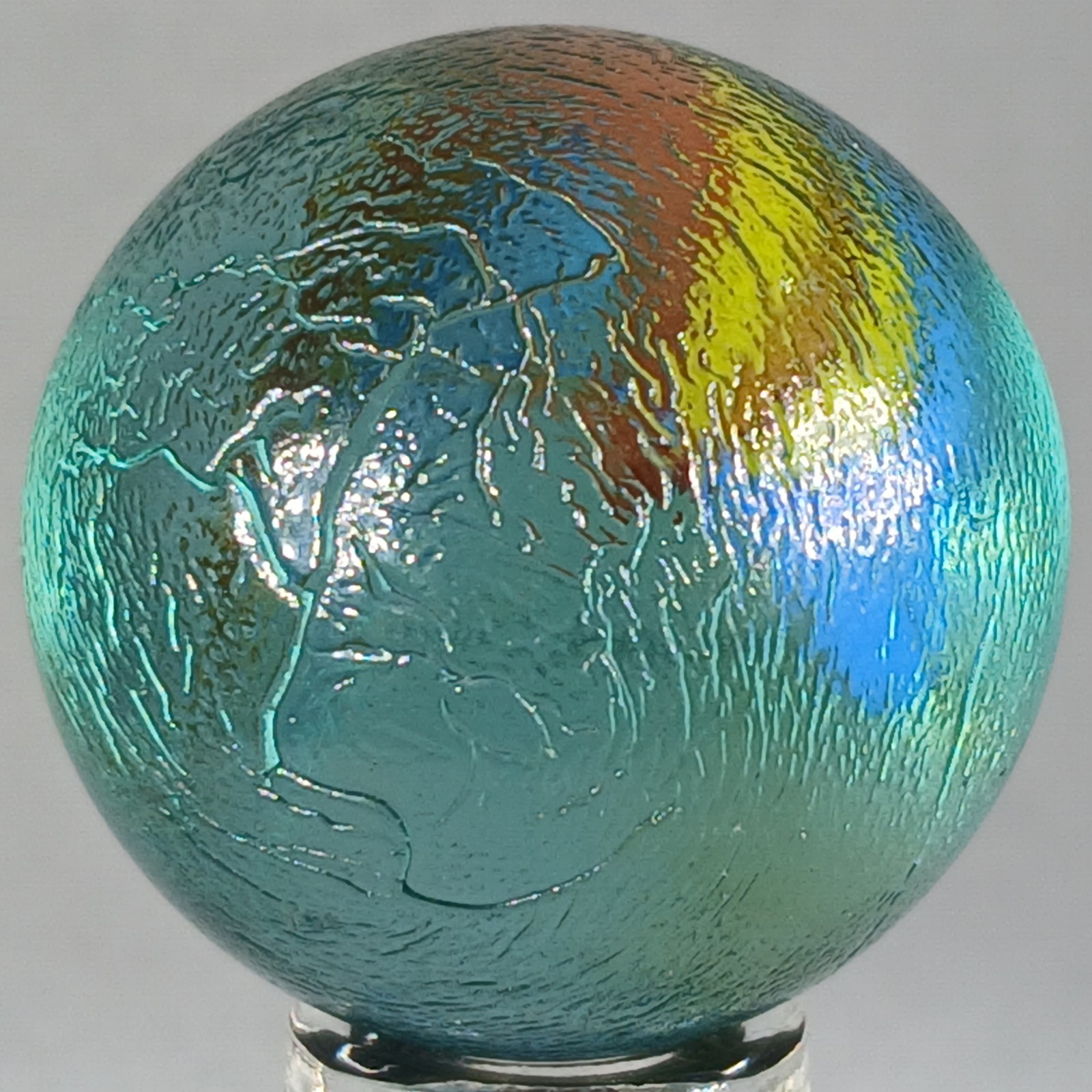 Large Vintage Imported Hybrid Cat’s Eye Marble .93 Inches Near-Mint Condition