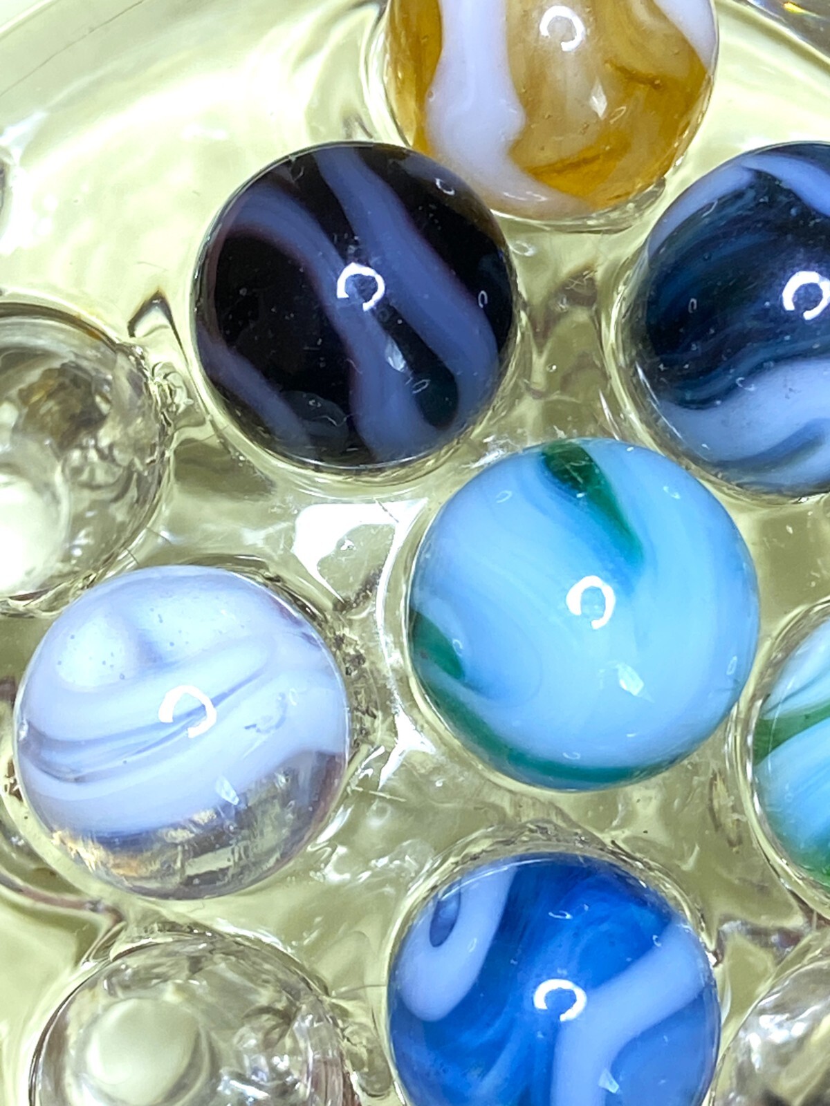 HTF LOT 7 VINTAGE RARE CHAMPION/HEATON/VITRO AGATE NM+/- ~VARI” 4B/15