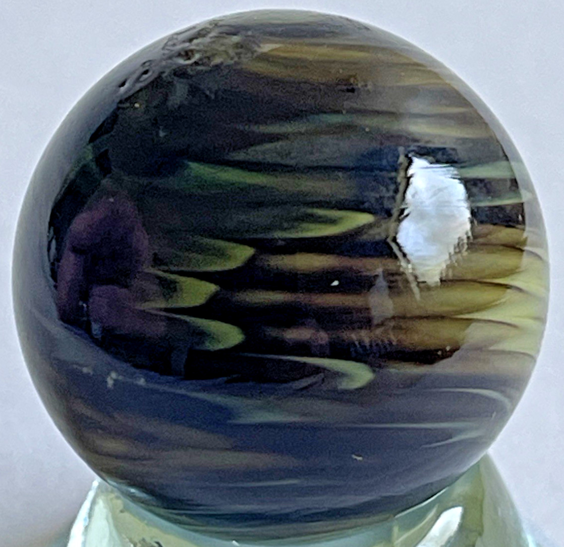 VTG 2000 EDDIE SEESE MARBLE 2nd YEAR SIGNED W/ FULL SIGNATURE 0.99″ DEEP COLORS