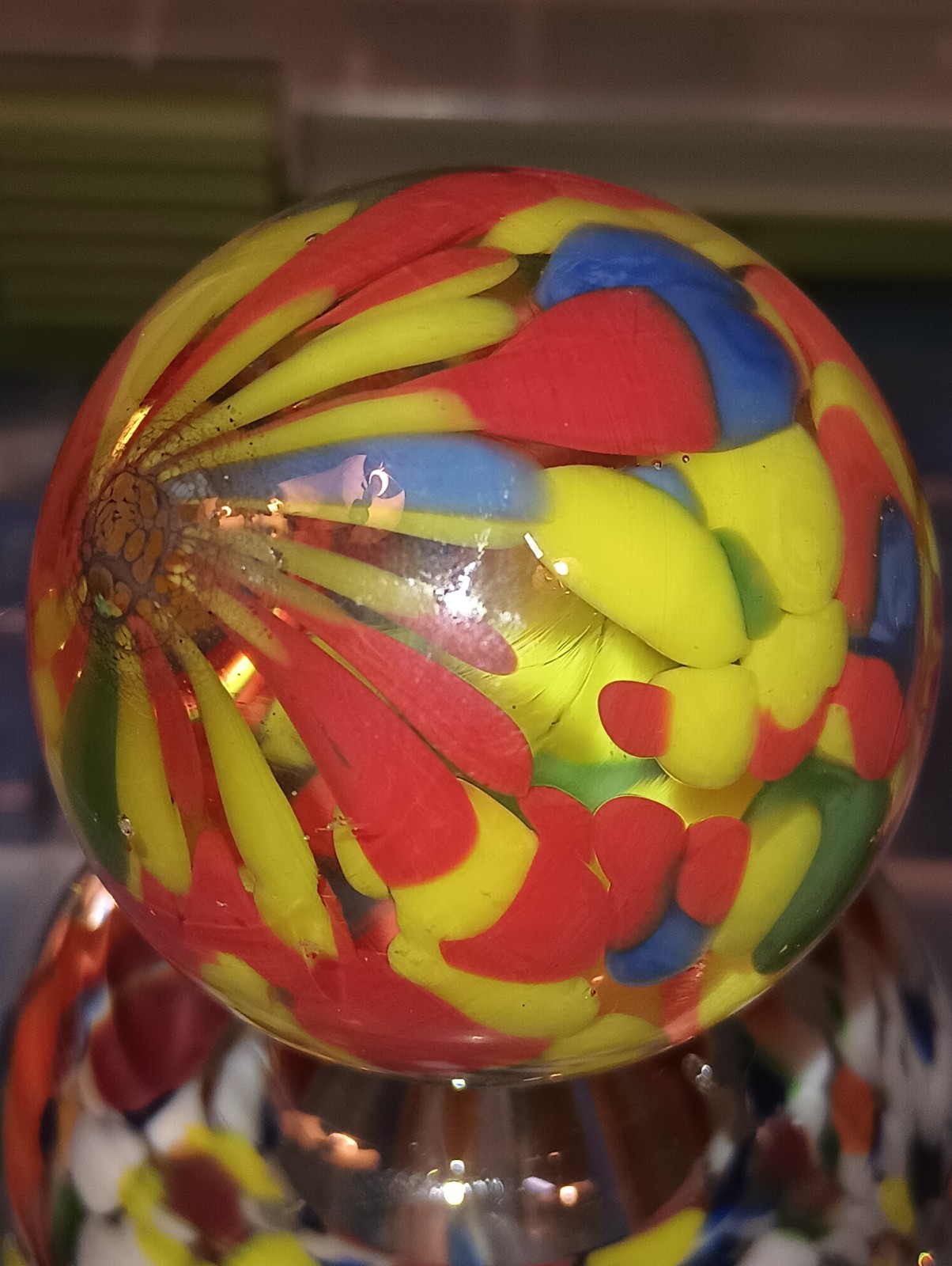 AWESOME RARE HUGE 1.89 VACOR ATMOSPHERE MARBLE!! GUINEA PATTERN!! LQQK!!