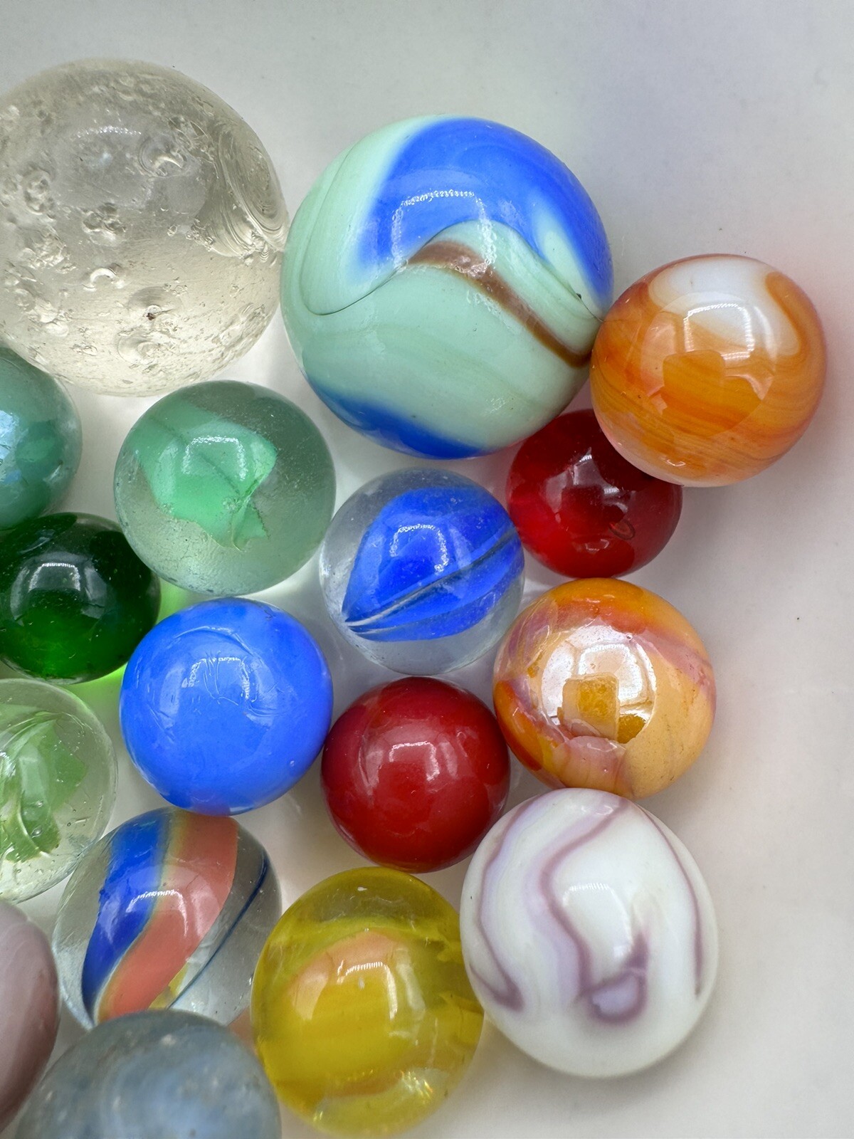 Vintage Marble Lot Of MARBLES UV Reactive Cadmium Uranium Lot #34