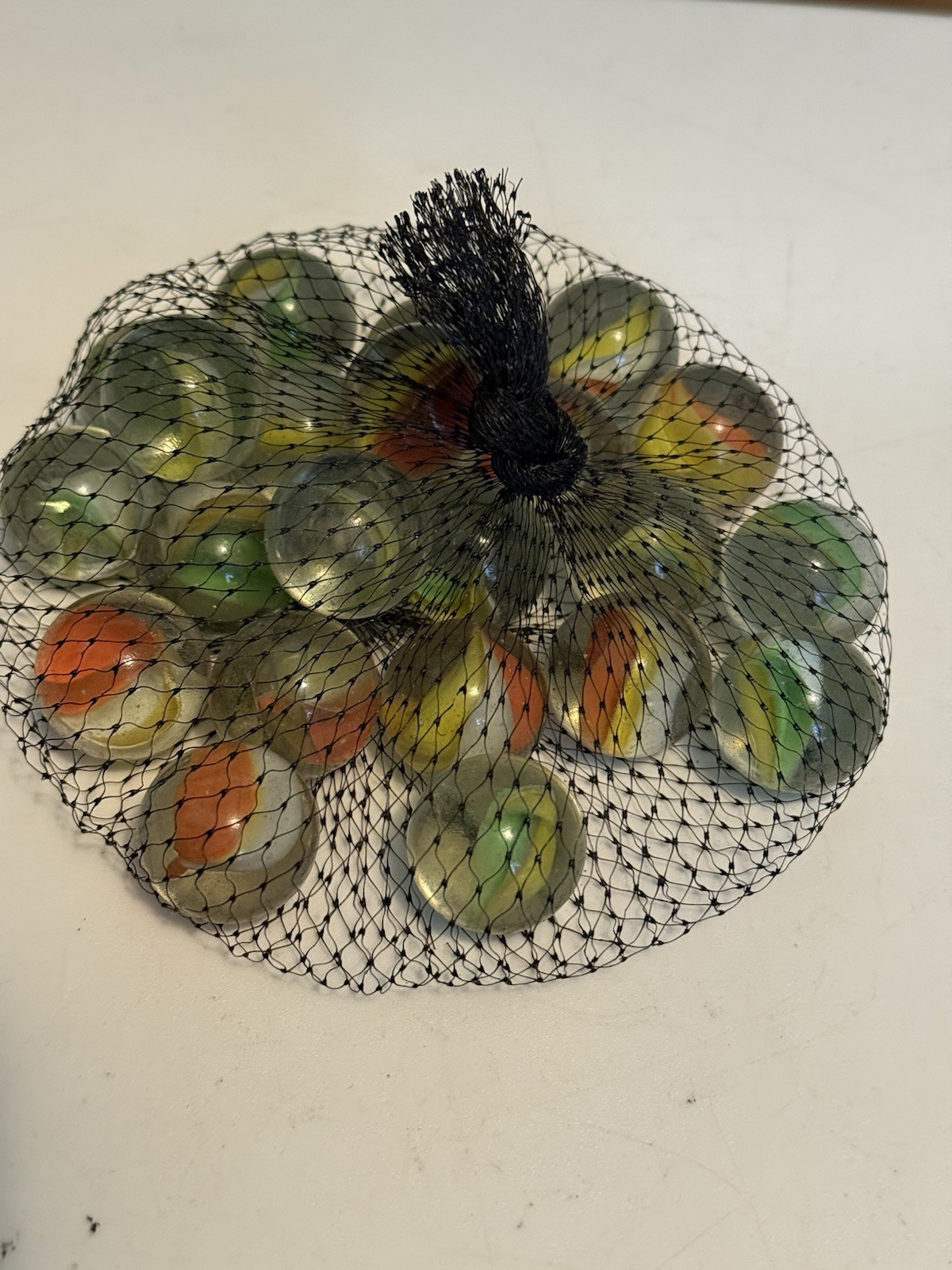 VINTAGE 80’S MARBLES AMAZING COLORS, BAG OF 22