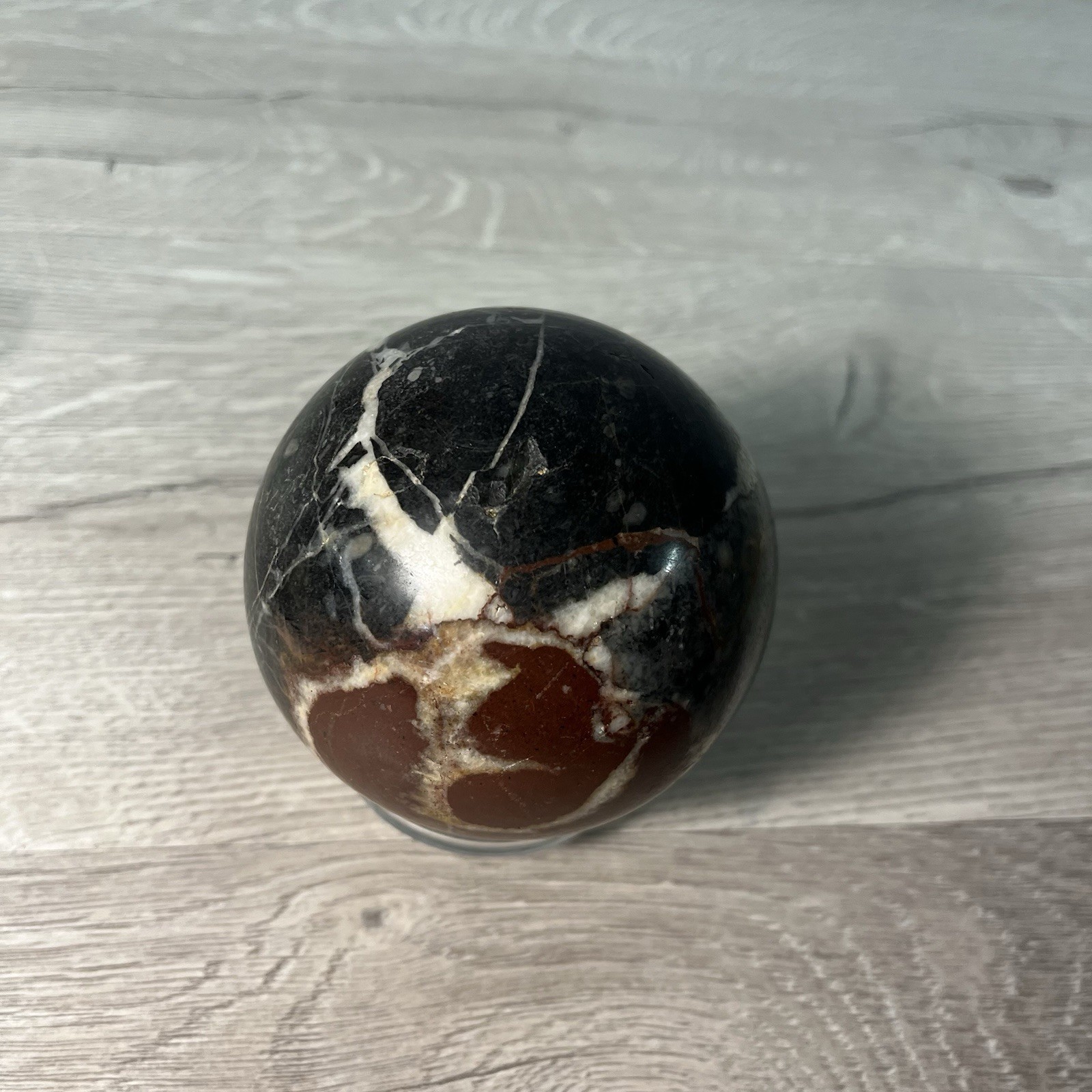 3.4″ Marble Ball Sphere Black, Red, White