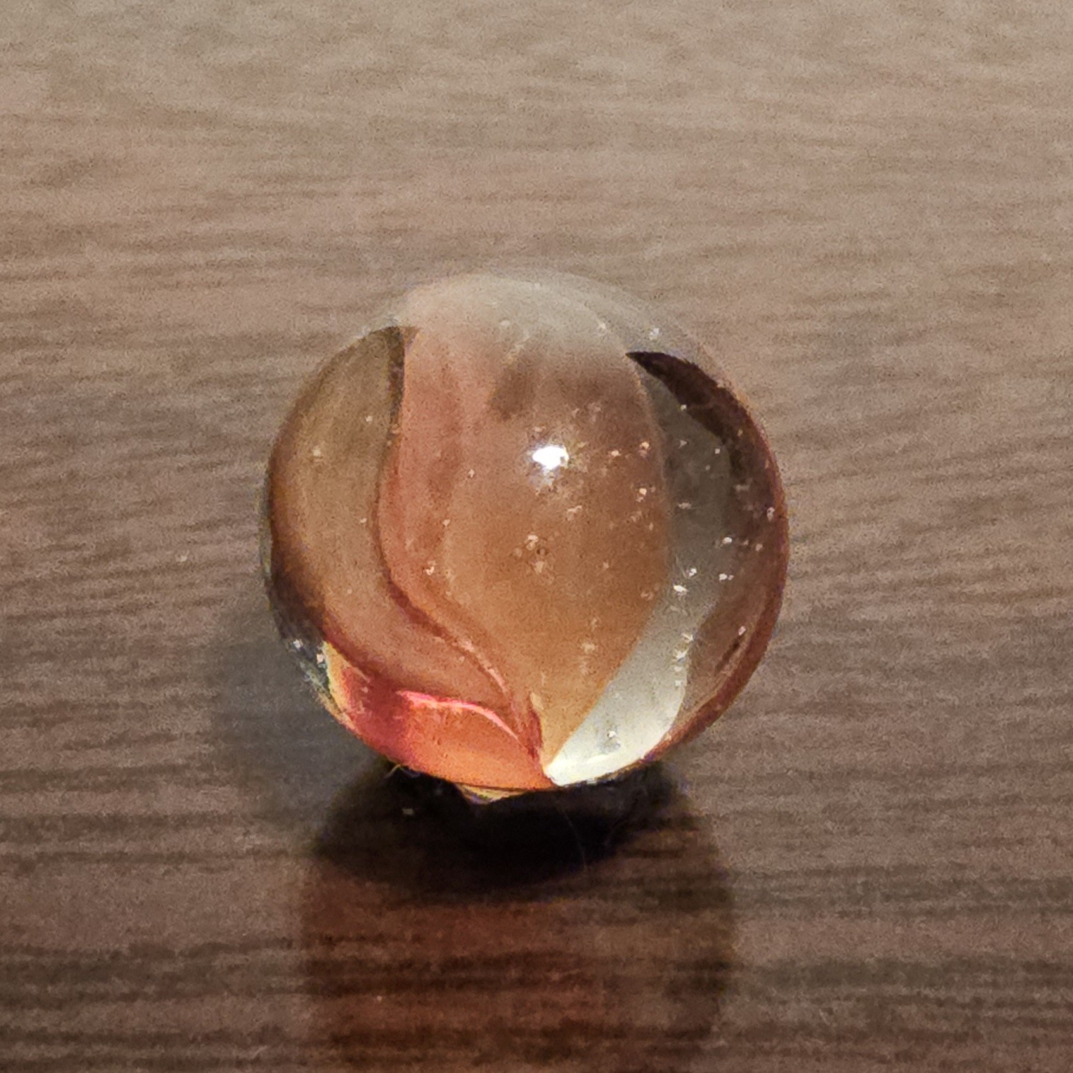 Vintage C. E. Bogard Rose 4 Lobe Hybrid Cats Eye .625 Glass Marble