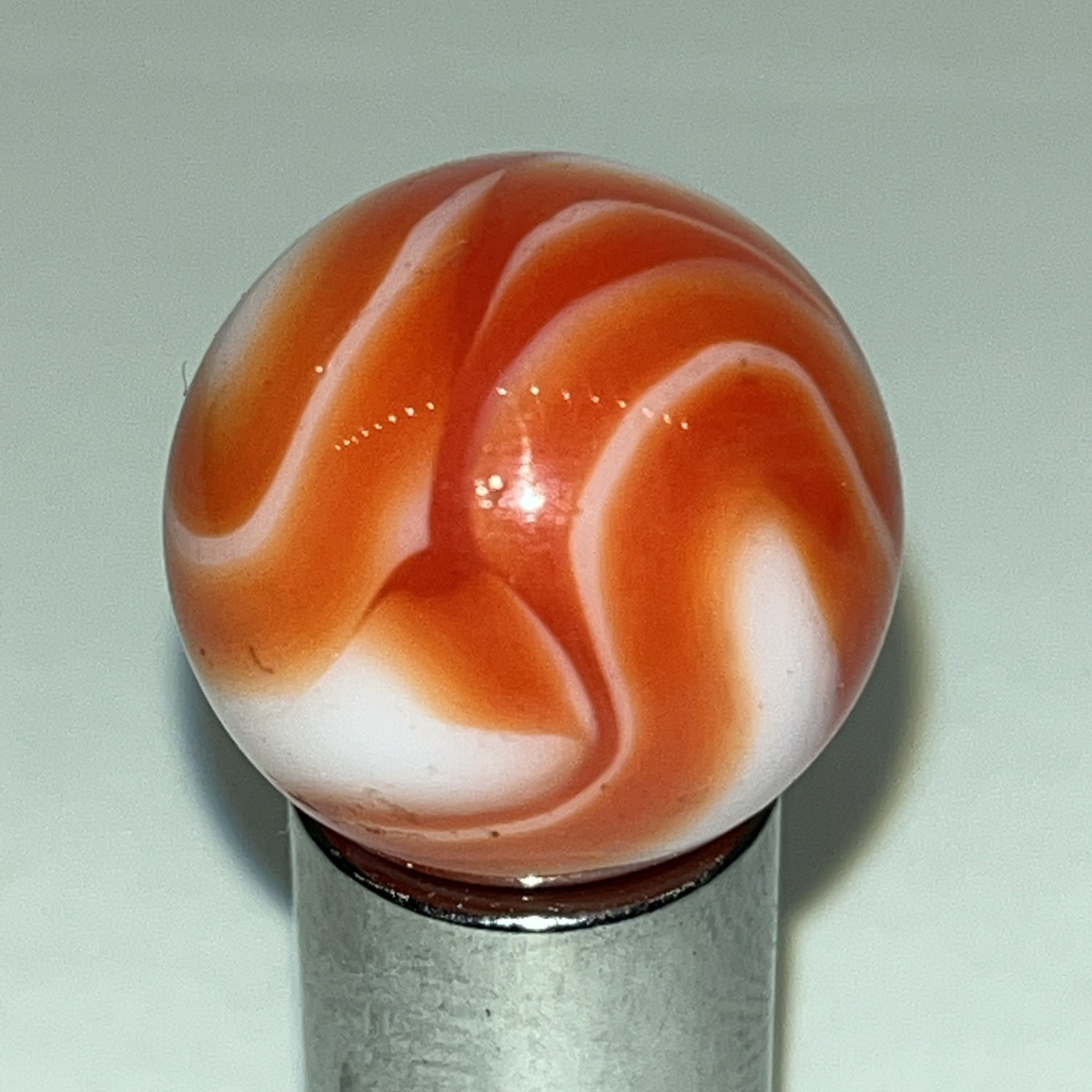Vintage Marble .745 Christiansen Agate? Flame Swirl? Arko Agate? Corkscrew? (18)