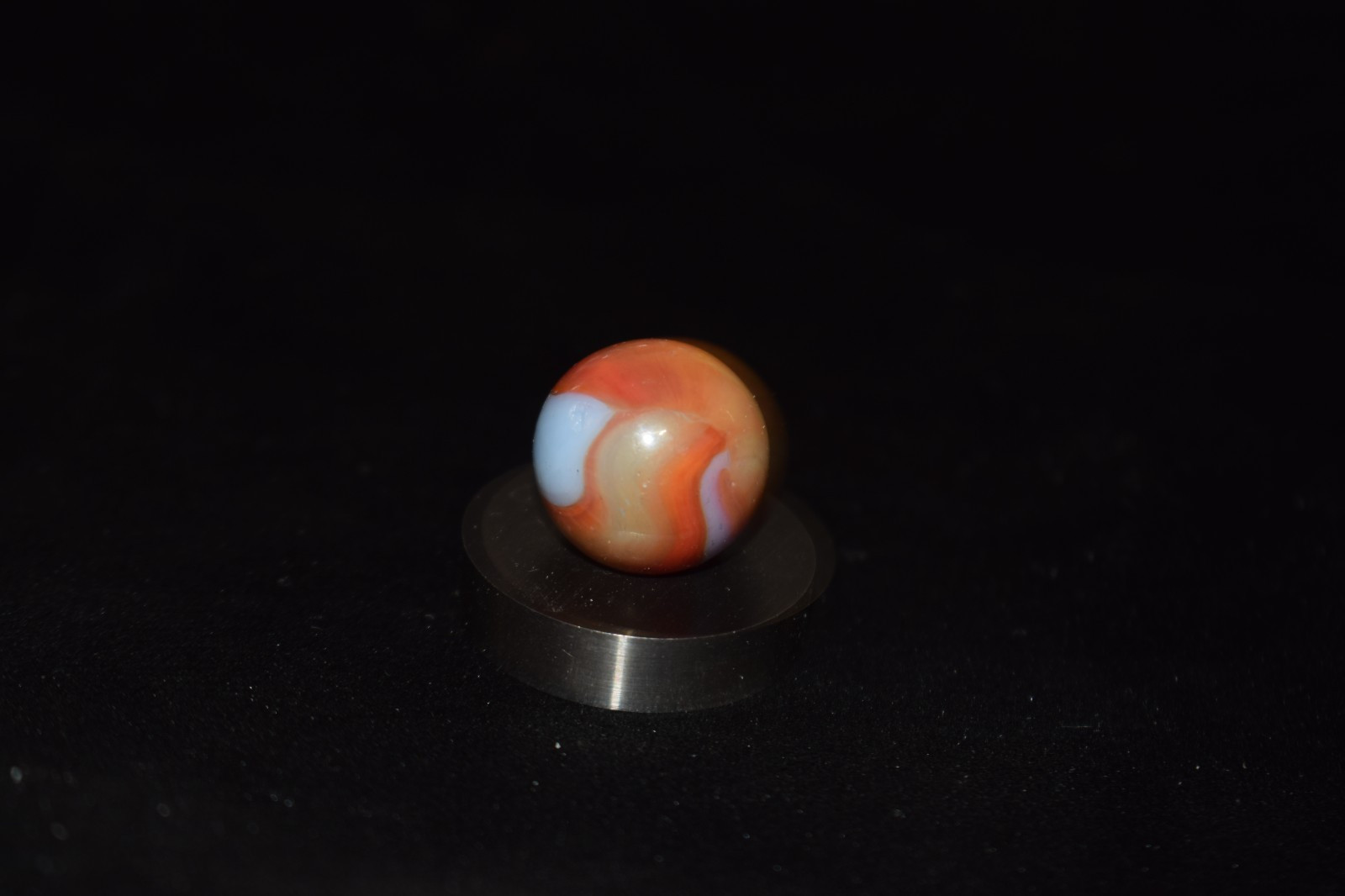 👽➖⏩Vintage NRL Peltier Rainbo Burnt🔴🕷🔵Spiderman collectors Marble .656″ NM
