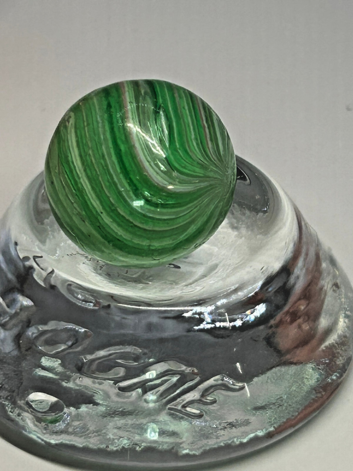 Antique German Joseph’s Coat Swirl Marble 11/16″ Mint- O15